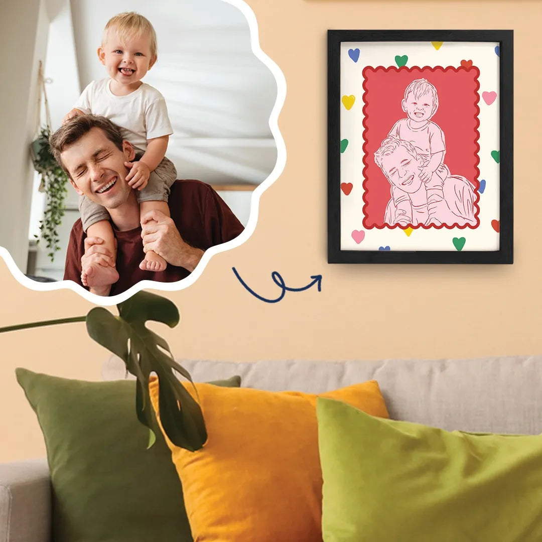 Baby Personalized Portrait - Color Block