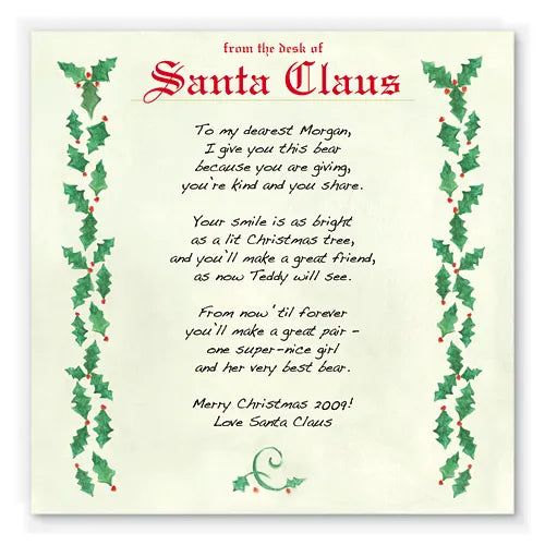 A Christmas Bear for Me Personalized Book