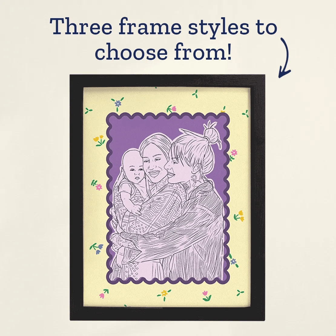Baby Personalized Portrait - Color Block