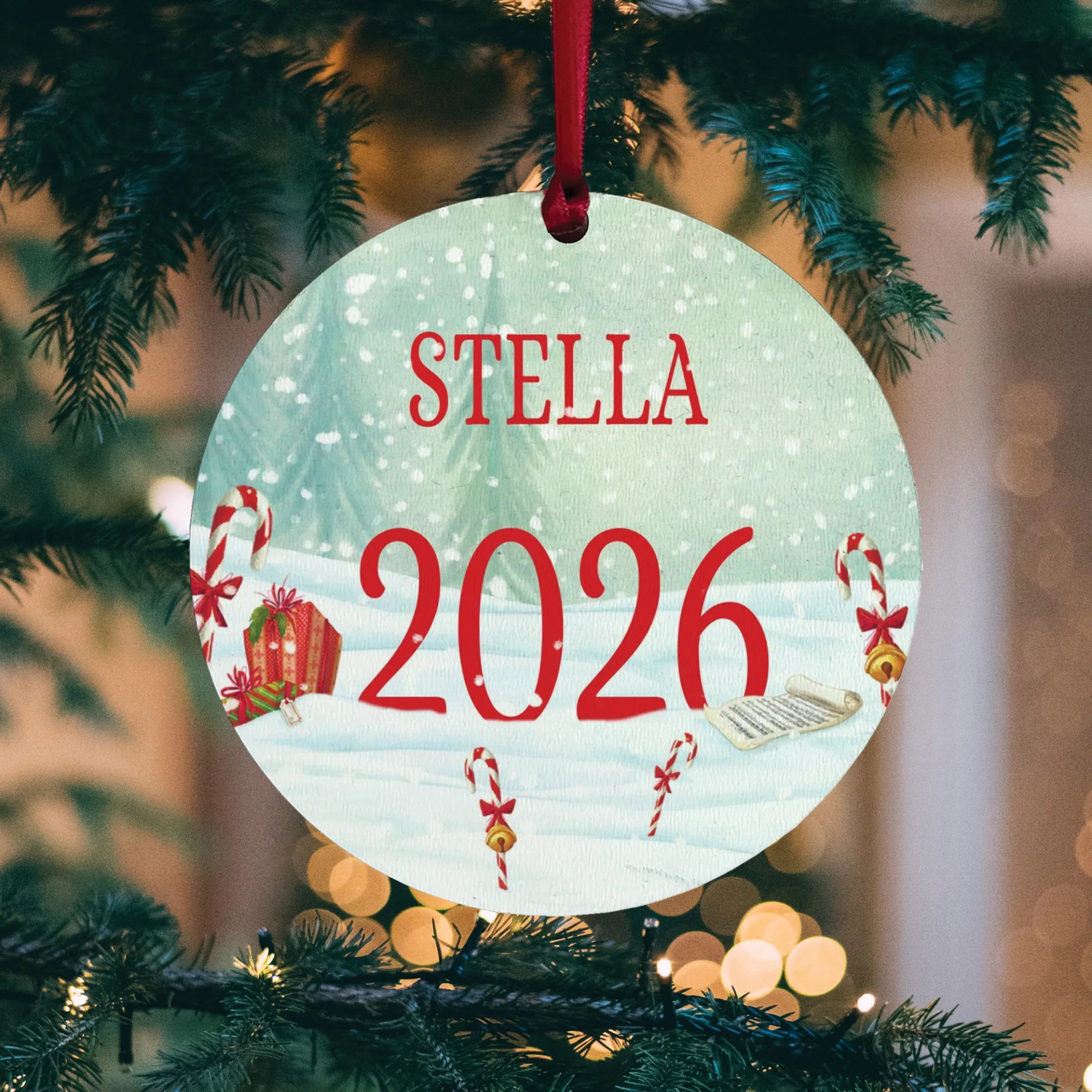 Festive North Pole Personalized Ornament