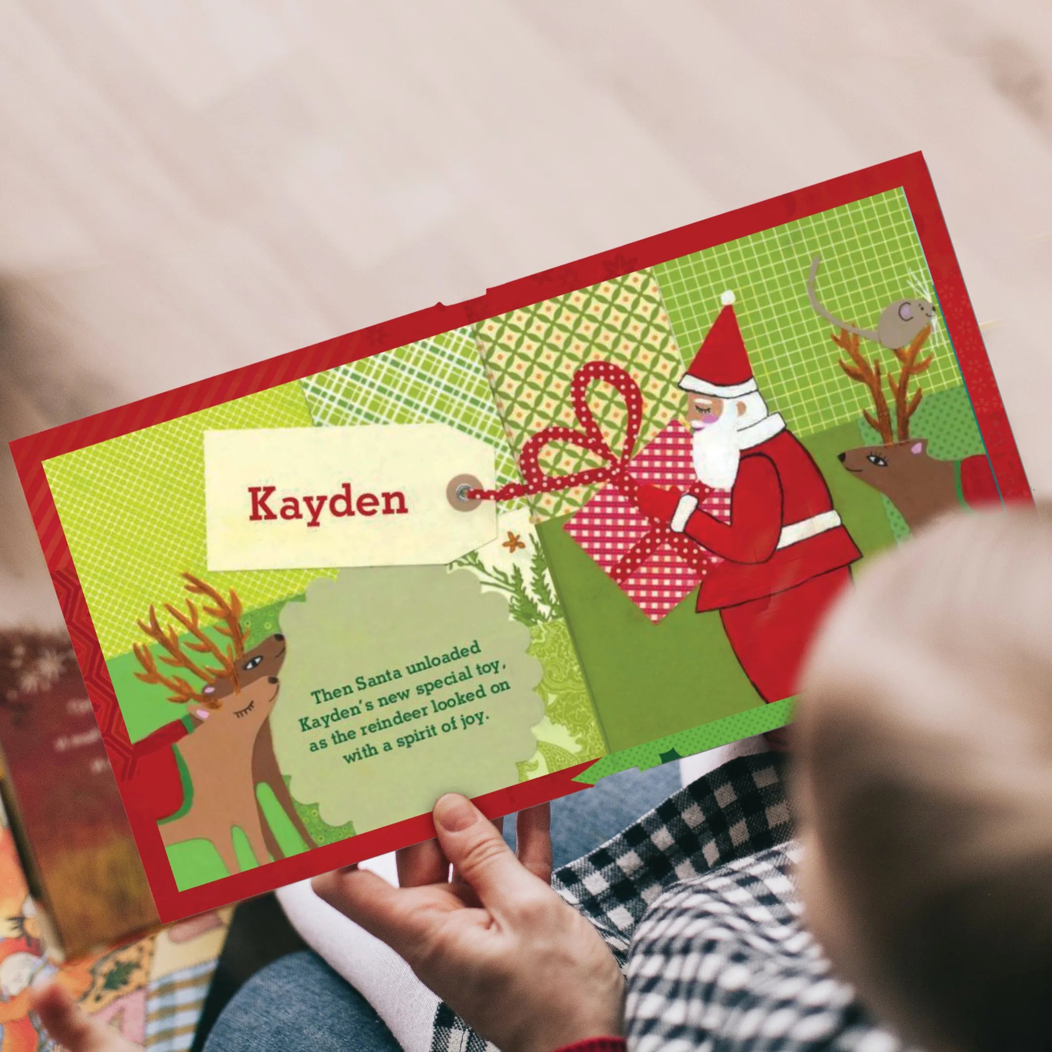 Baby’s First Christmas Personalized Board Book and Blanket Gift Set
