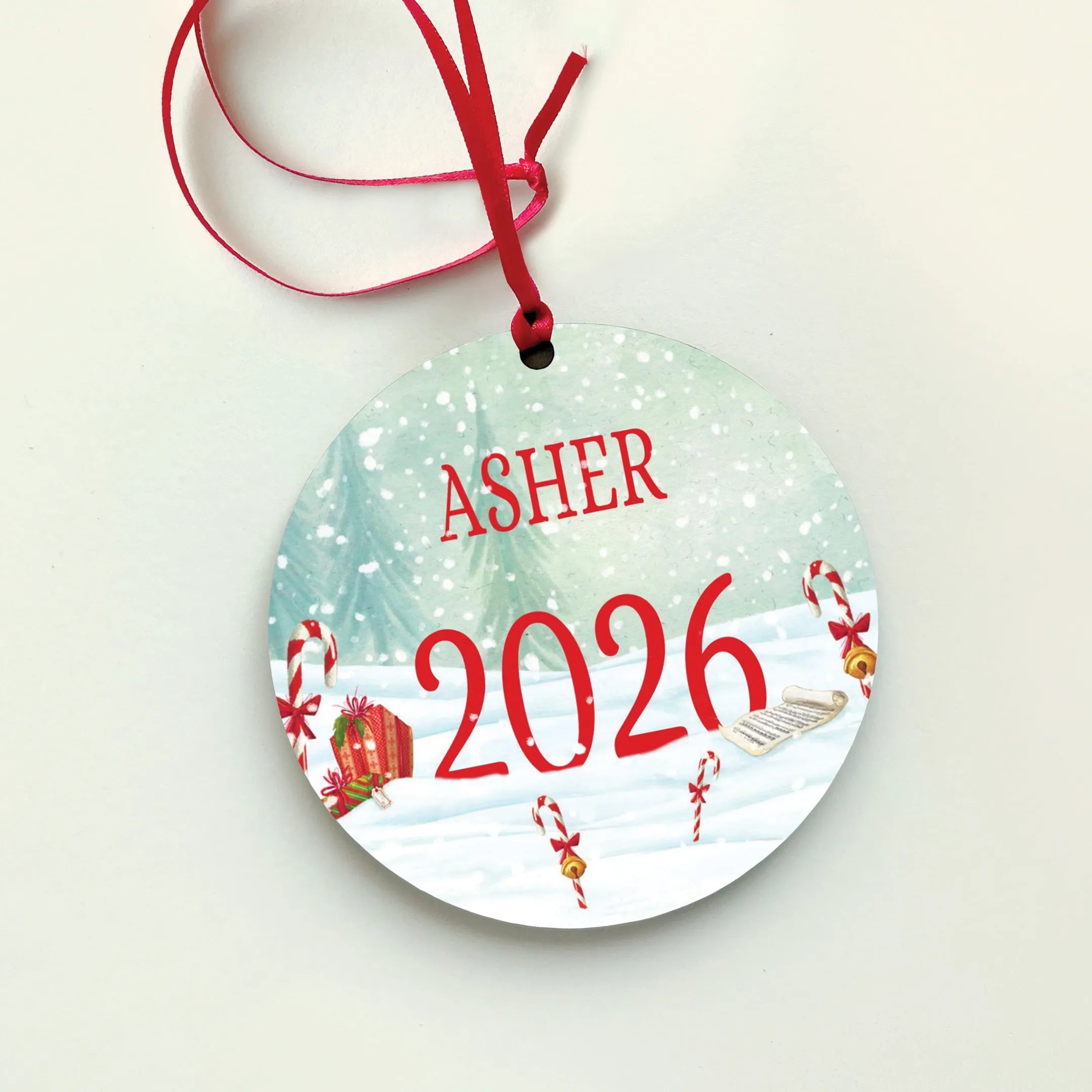 Festive North Pole Personalized Ornament