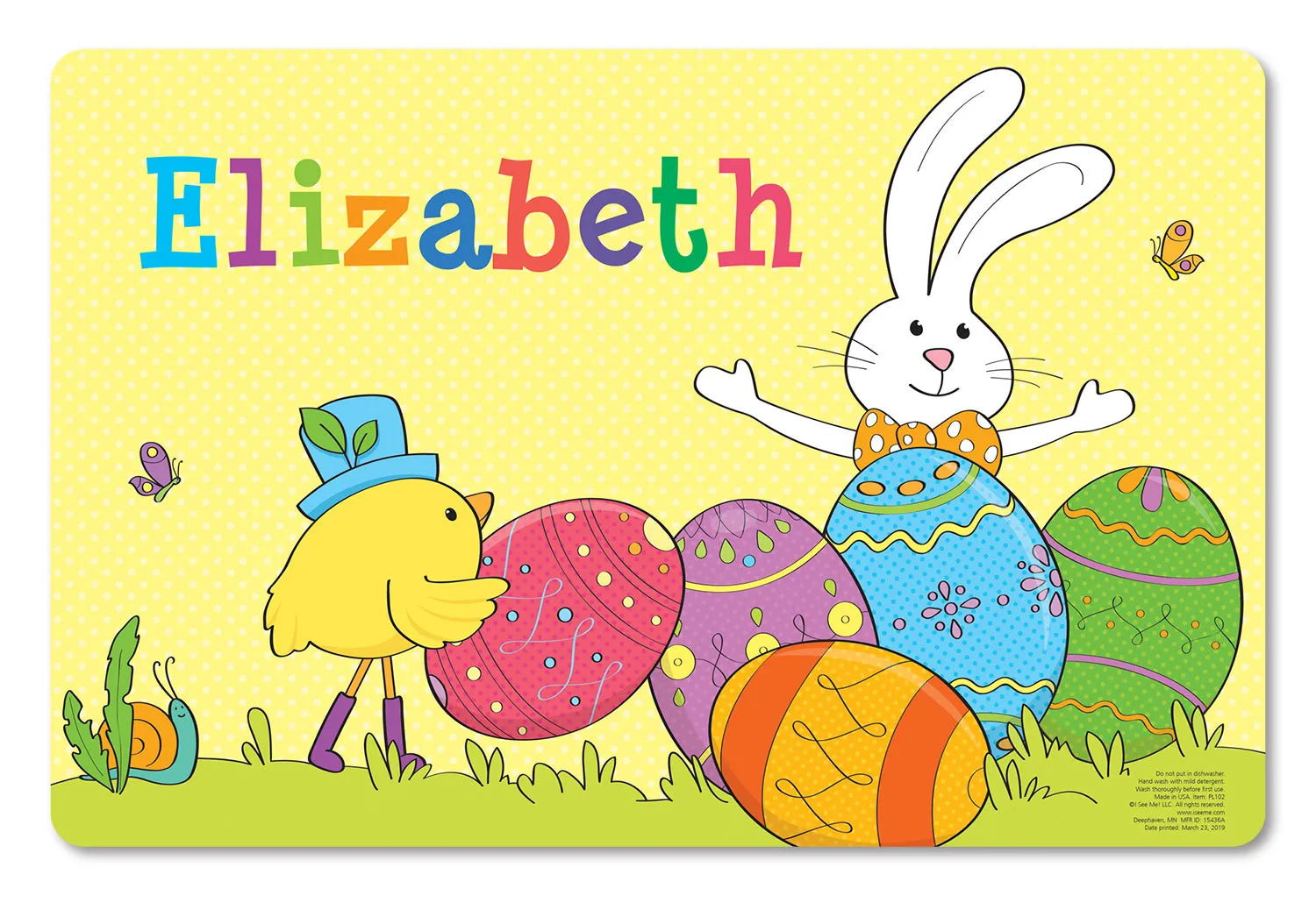 Egg-Cellent Easter Personalized Placemat