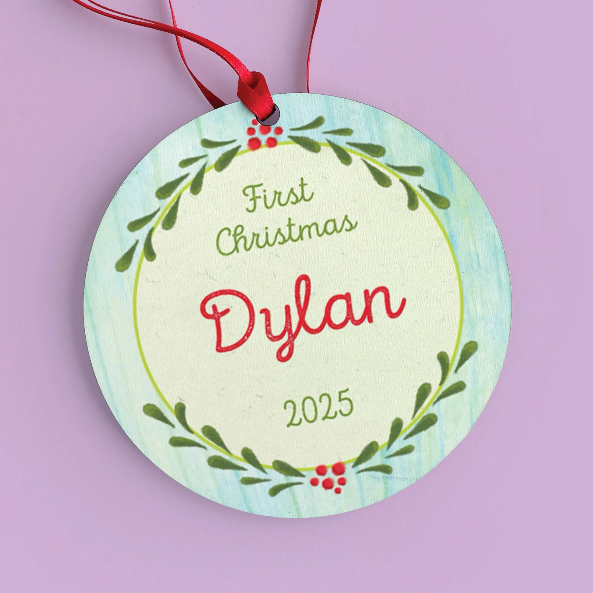 Baby's First Christmas Personalized Board Book and Ornament Gift Set