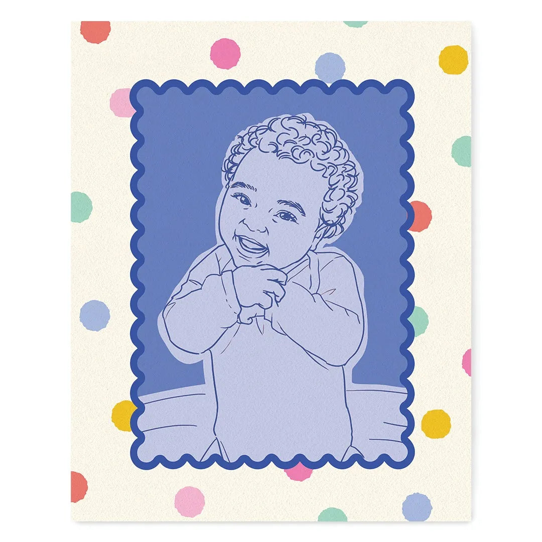 Baby Personalized Portrait - Color Block