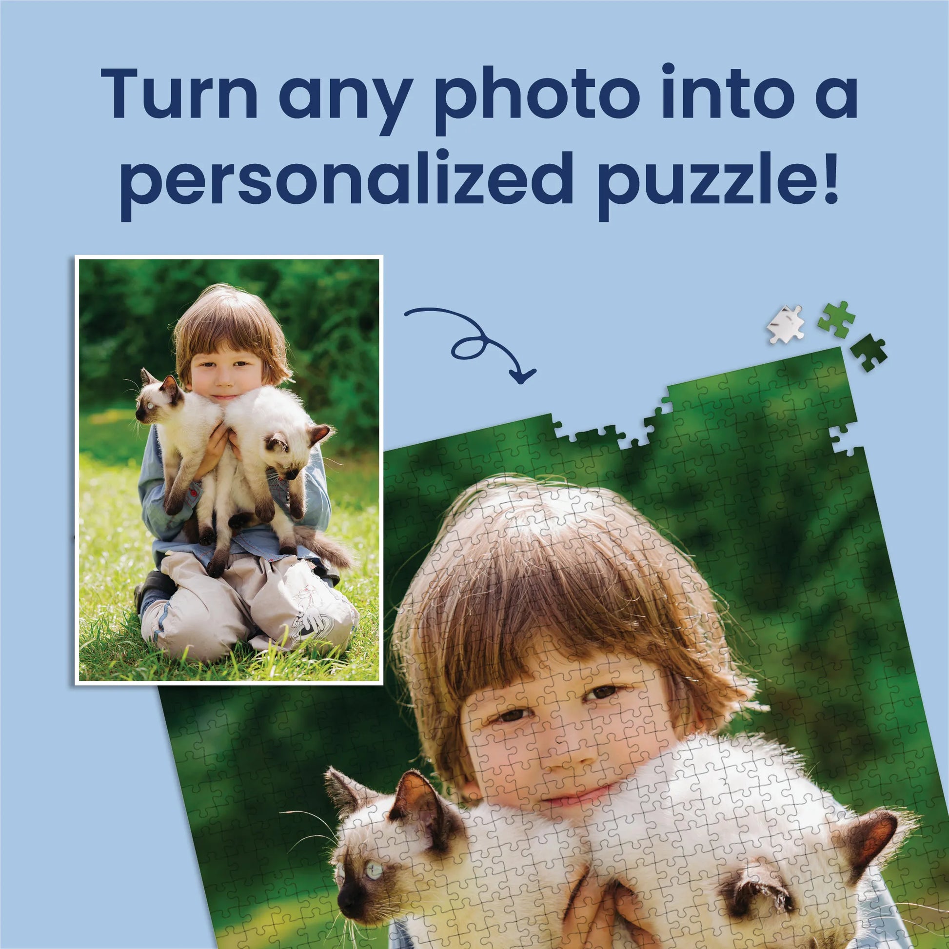 Premium Personalized Pet Photo Puzzle, Portrait / Vertical – 1,000 Pieces