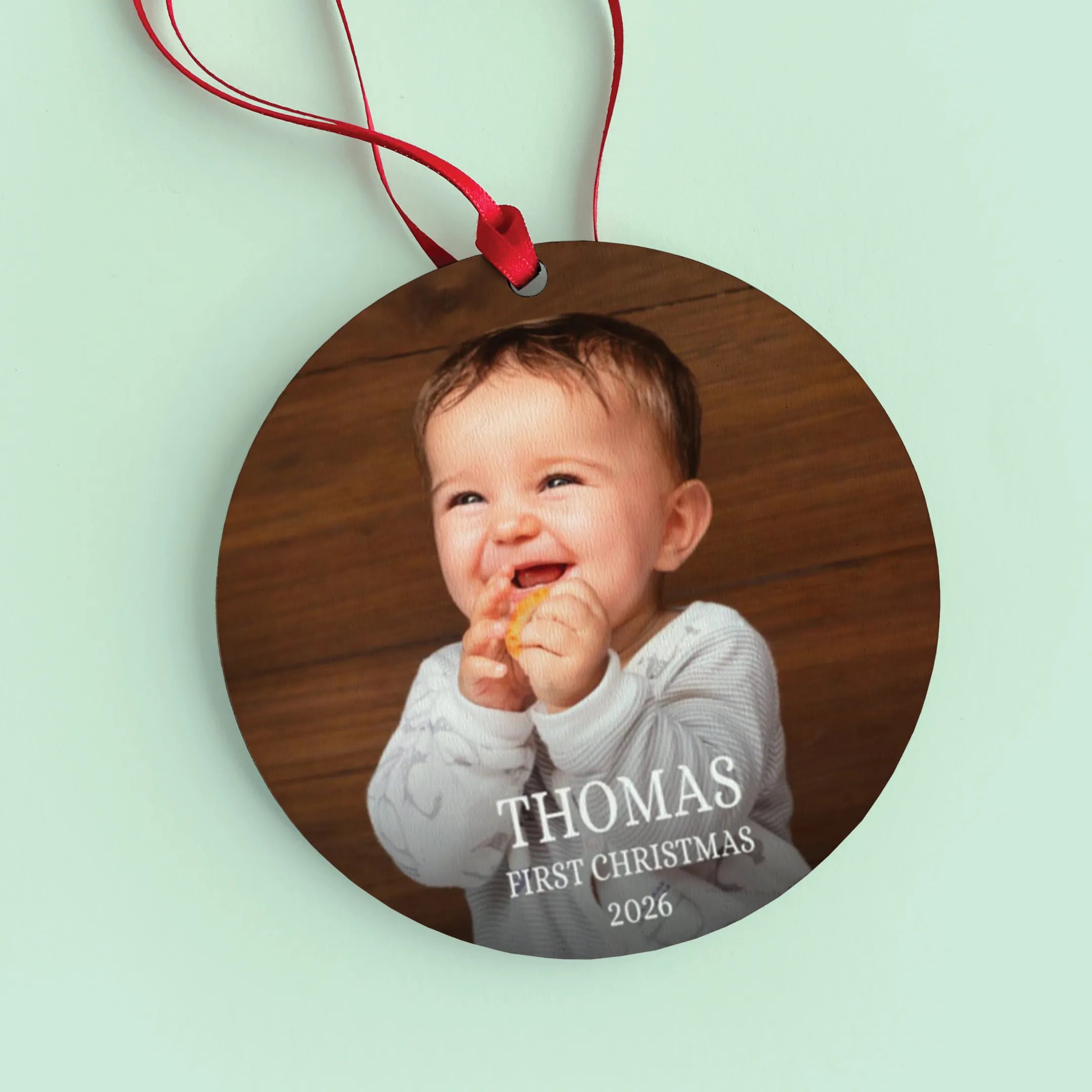 Photo Circle Personalized Ornament