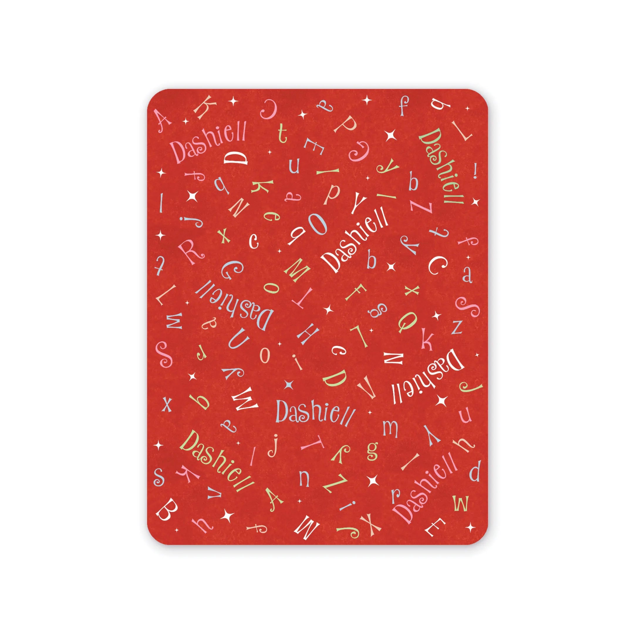 Name Toss Personalized Blanket – Red, Sherpa