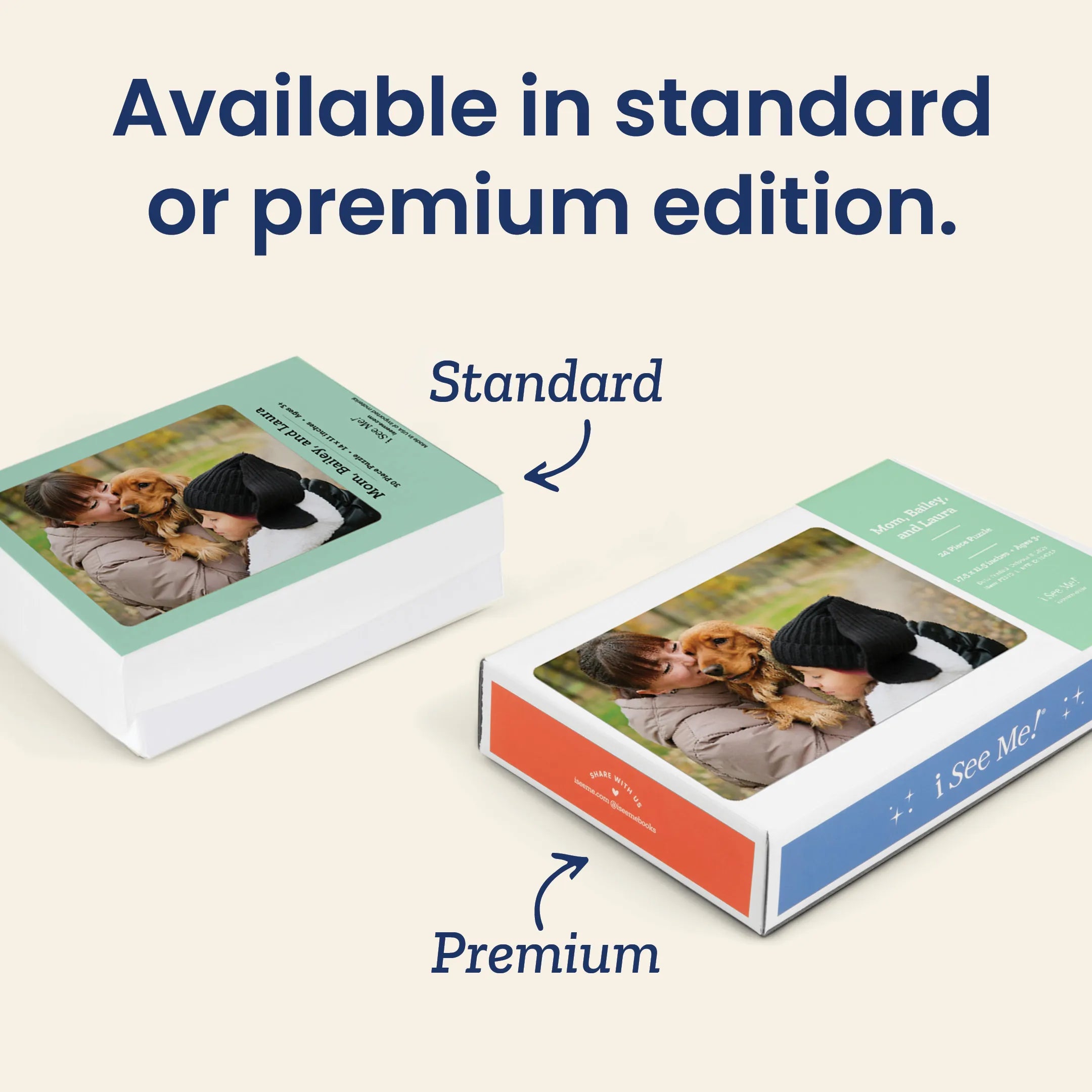 Premium Personalized Pet Photo Puzzle, Landscape / Horizontal – 24 Pieces