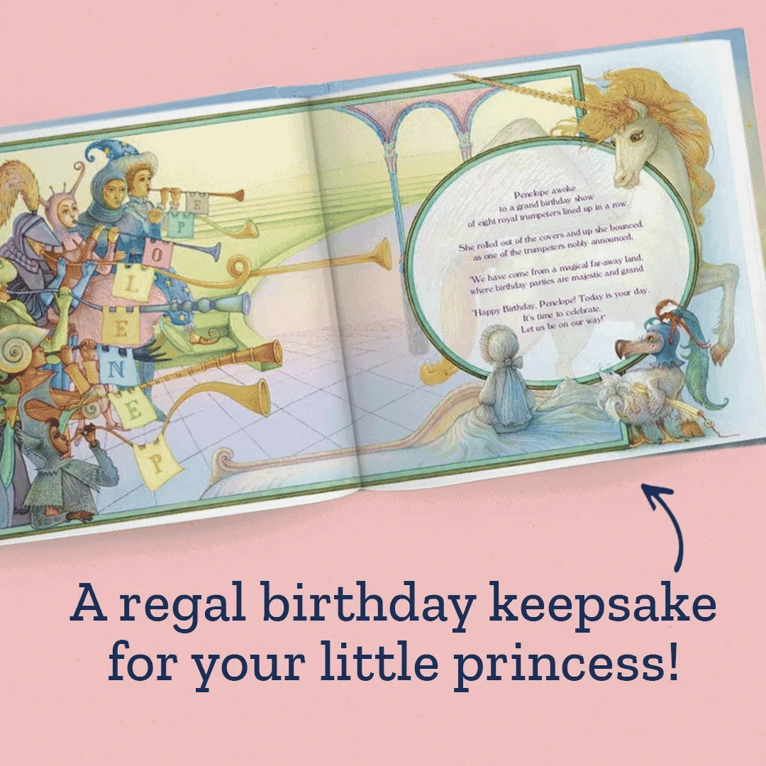 My Royal Birthday Adventure Personalized Book, Unicorn Edition