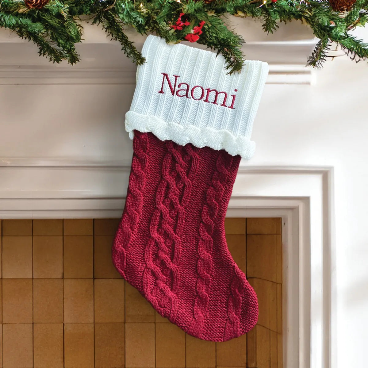 Personalized Christmas Stocking - Red