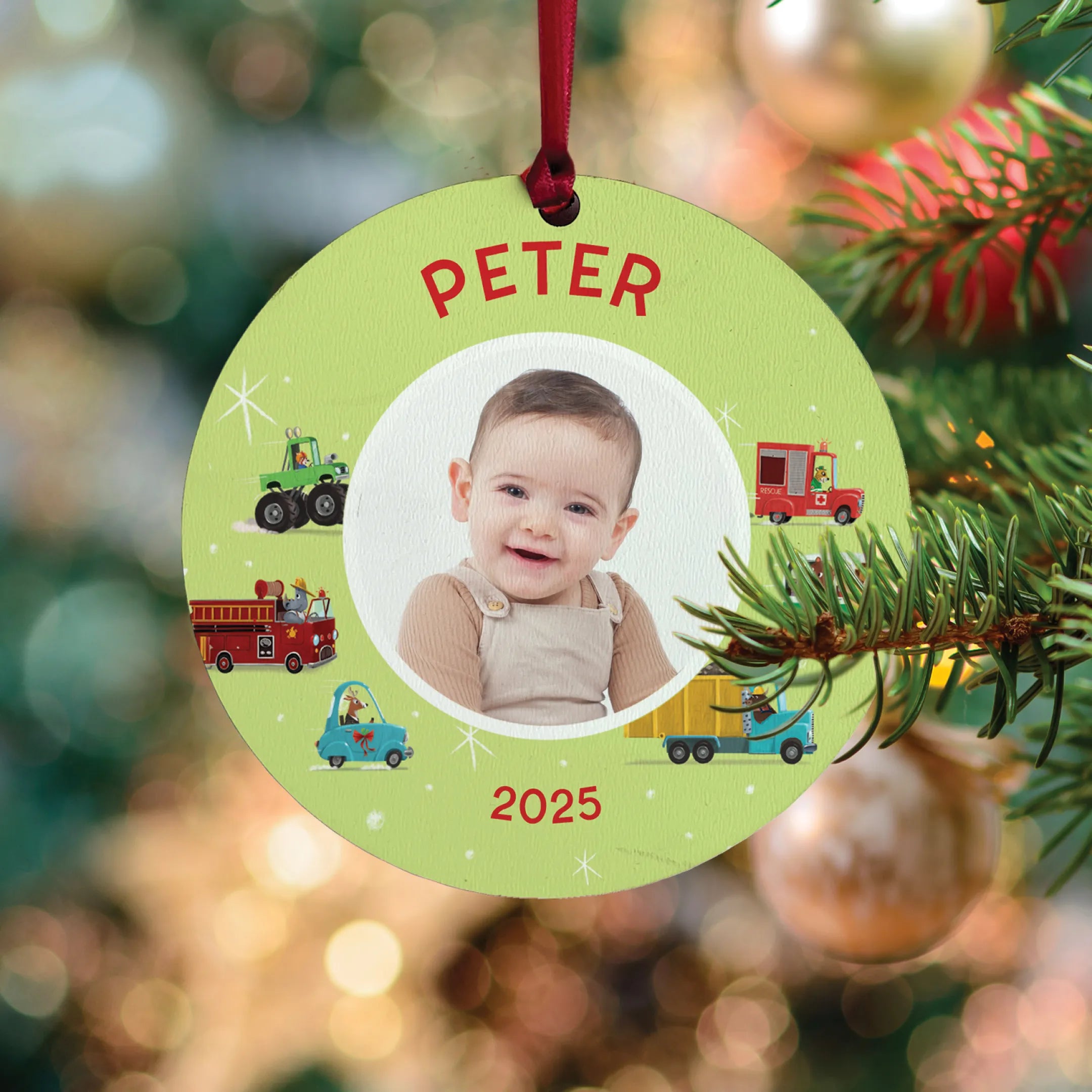 My Very Own Trucks Personalized Book and Ornament Gift Set