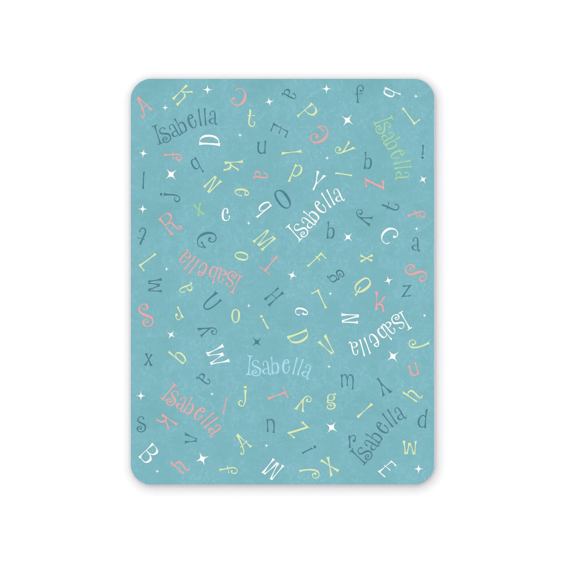 Name Toss Personalized Blanket – Light Blue, Sherpa