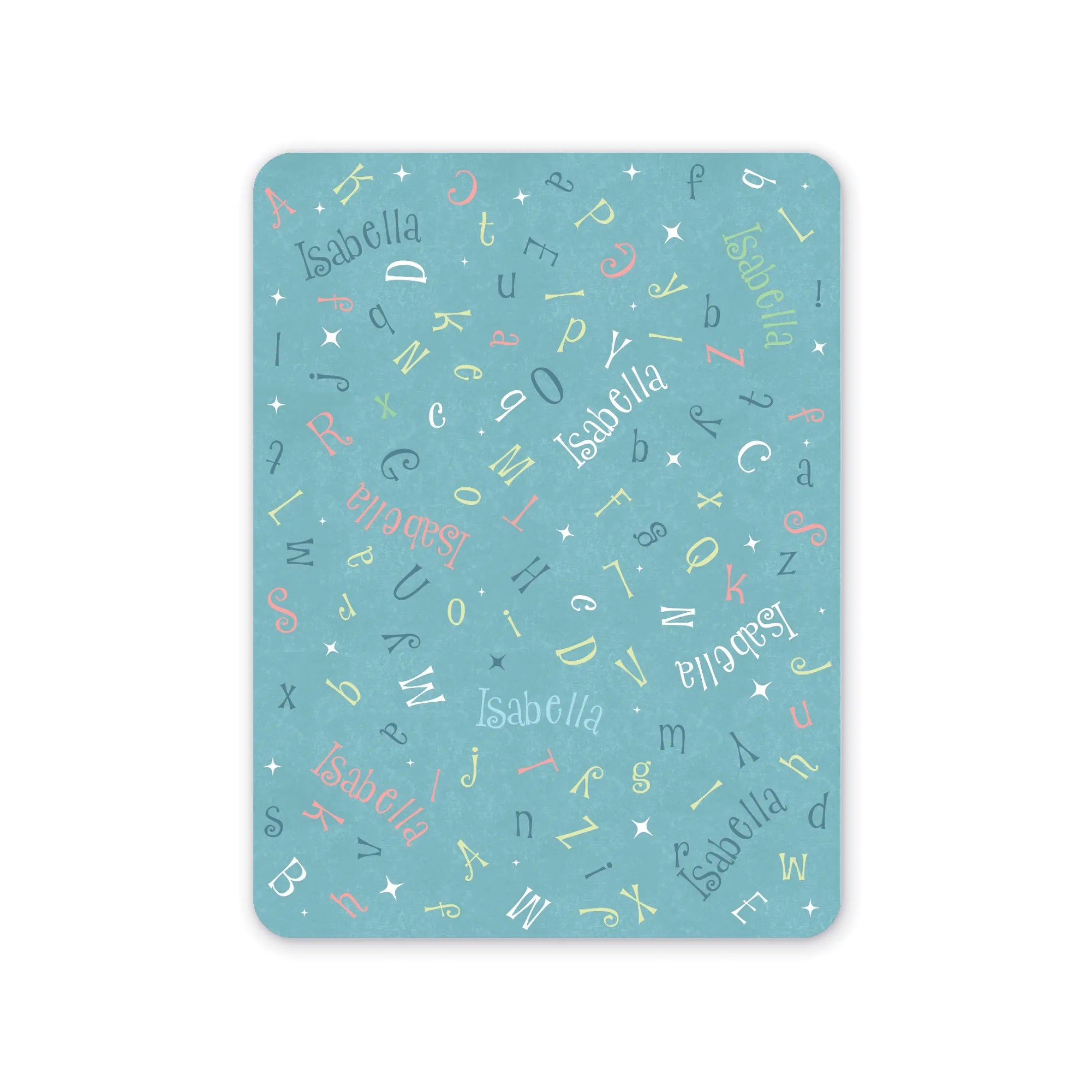 Name Toss Personalized Blanket – Light Blue, Sherpa