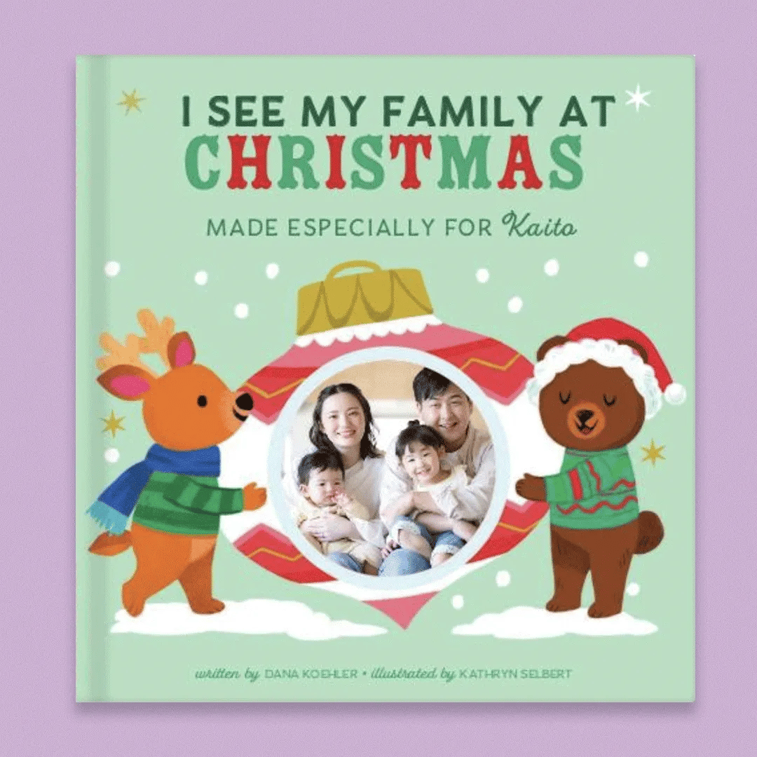 I See My Family at Christmas Personalized Photo Board Book