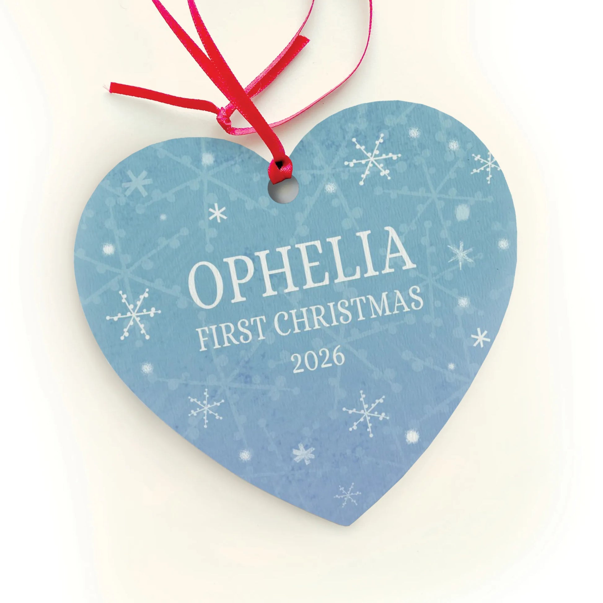 Flurry of Love Personalized Heart Ornament