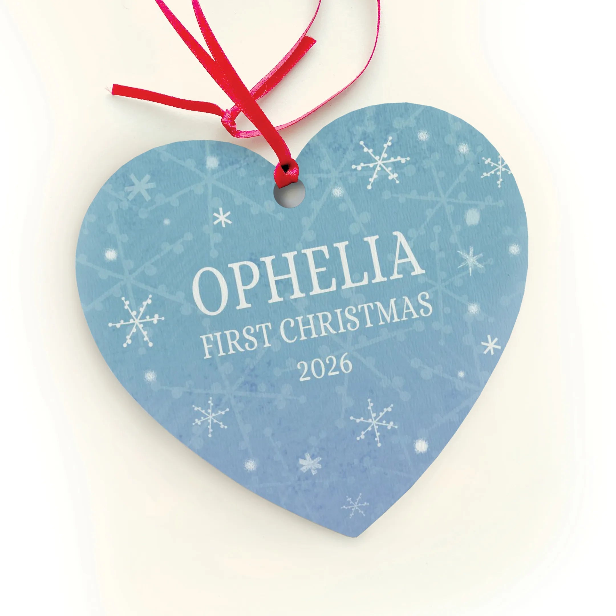 Flurry of Love Personalized Heart Ornament