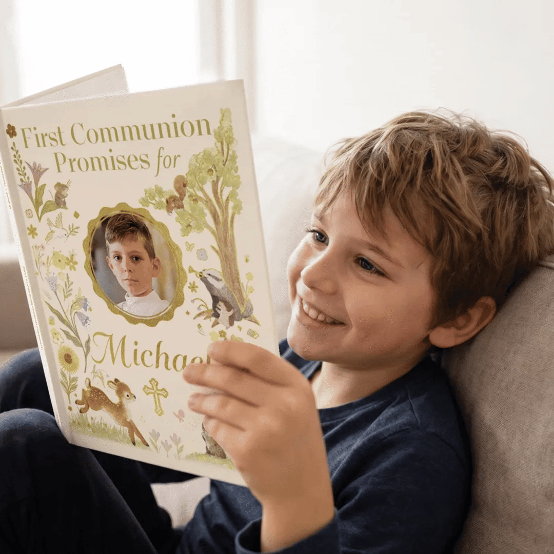 Promises for My First Communion Personalized Book Gold Foil Edition