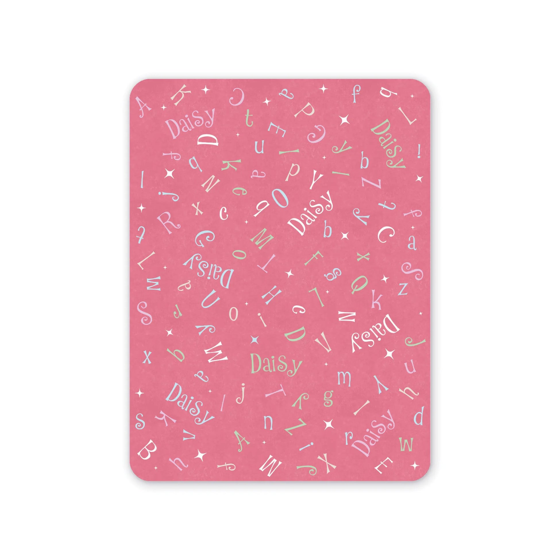 Name Toss Personalized Blanket – Pink, Sherpa