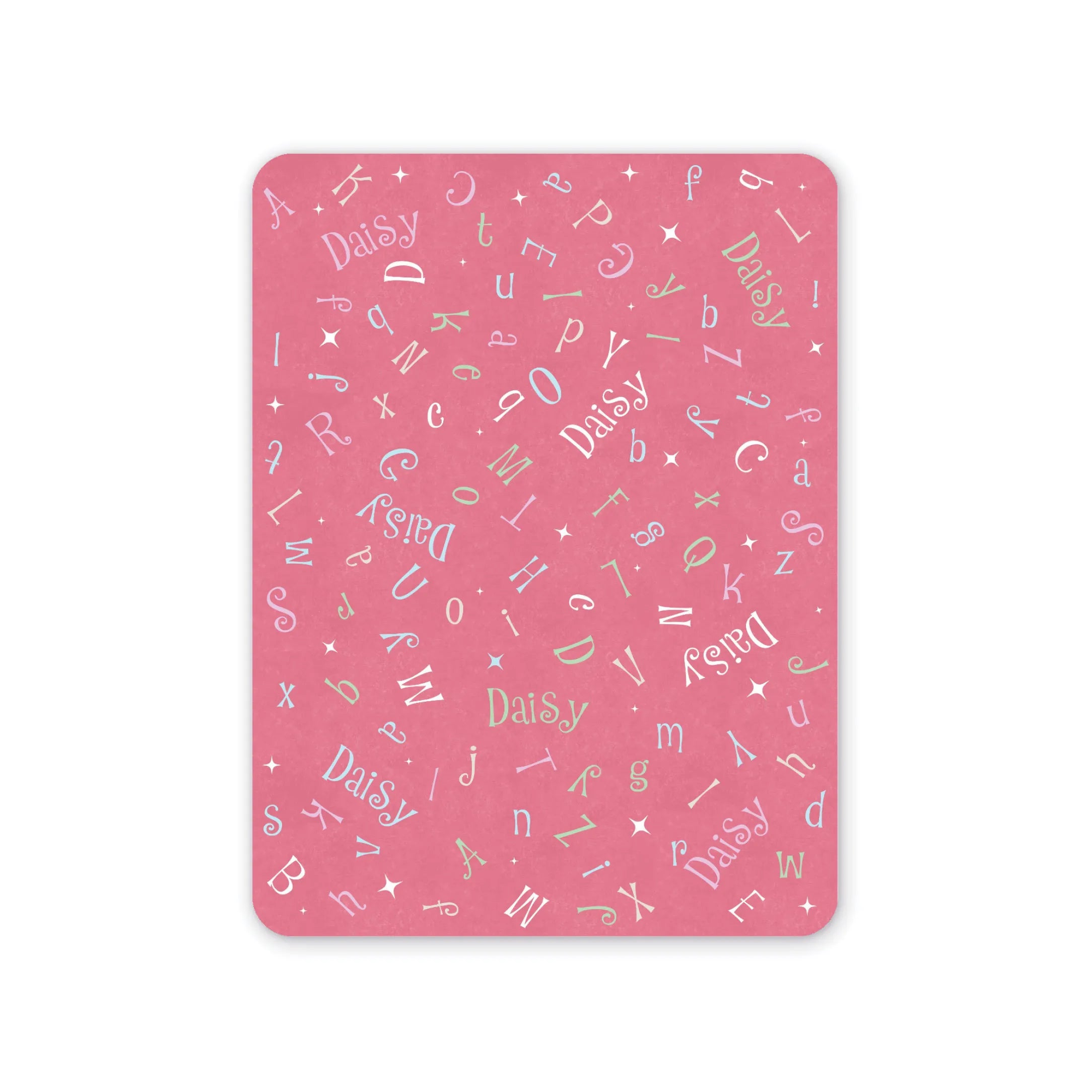Name Toss Personalized Blanket – Pink, Sherpa
