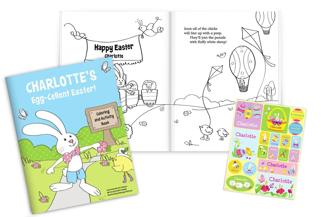 Easter Coloring Book and Sticker Gift Set