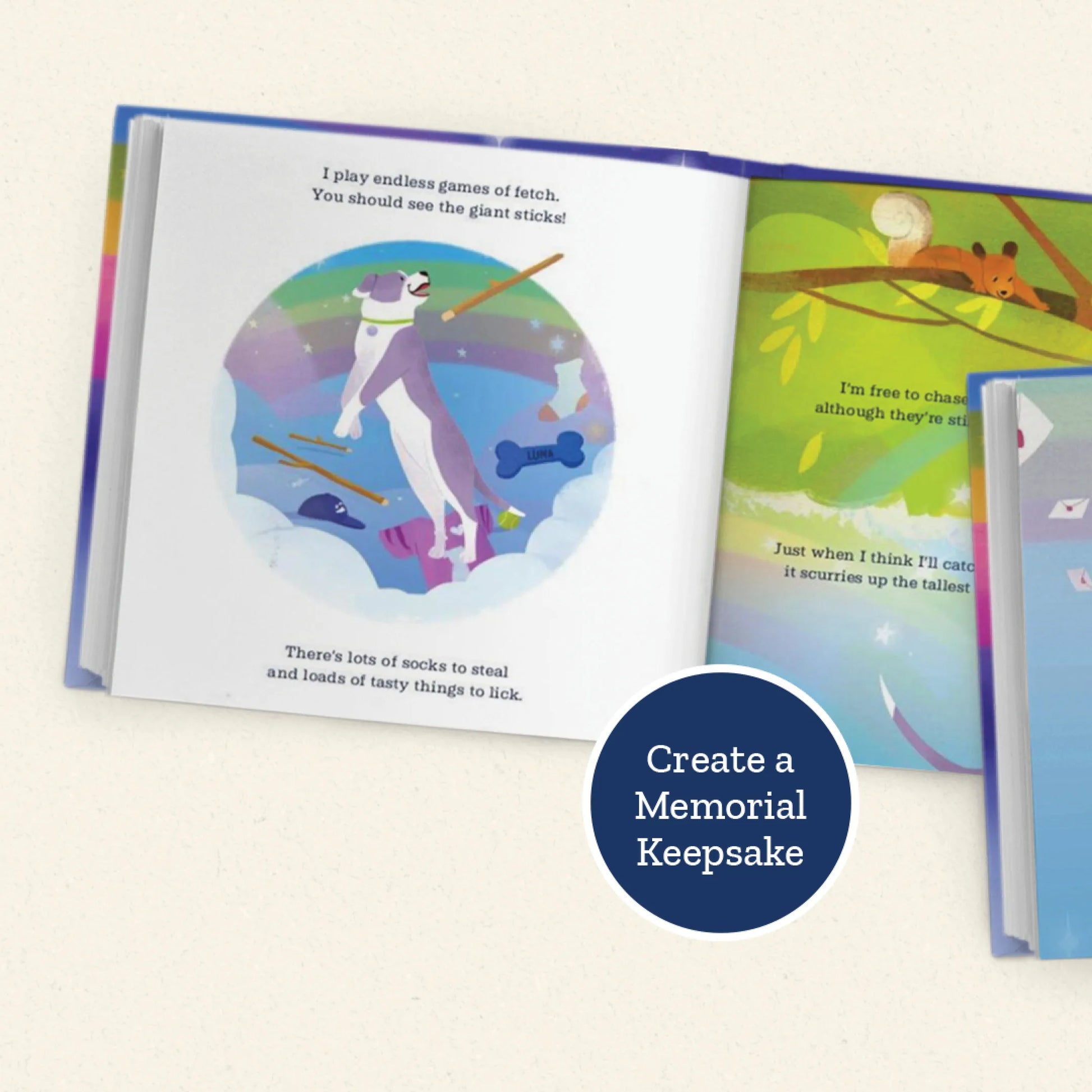 Rainbow Bridge Personalized Dog Book