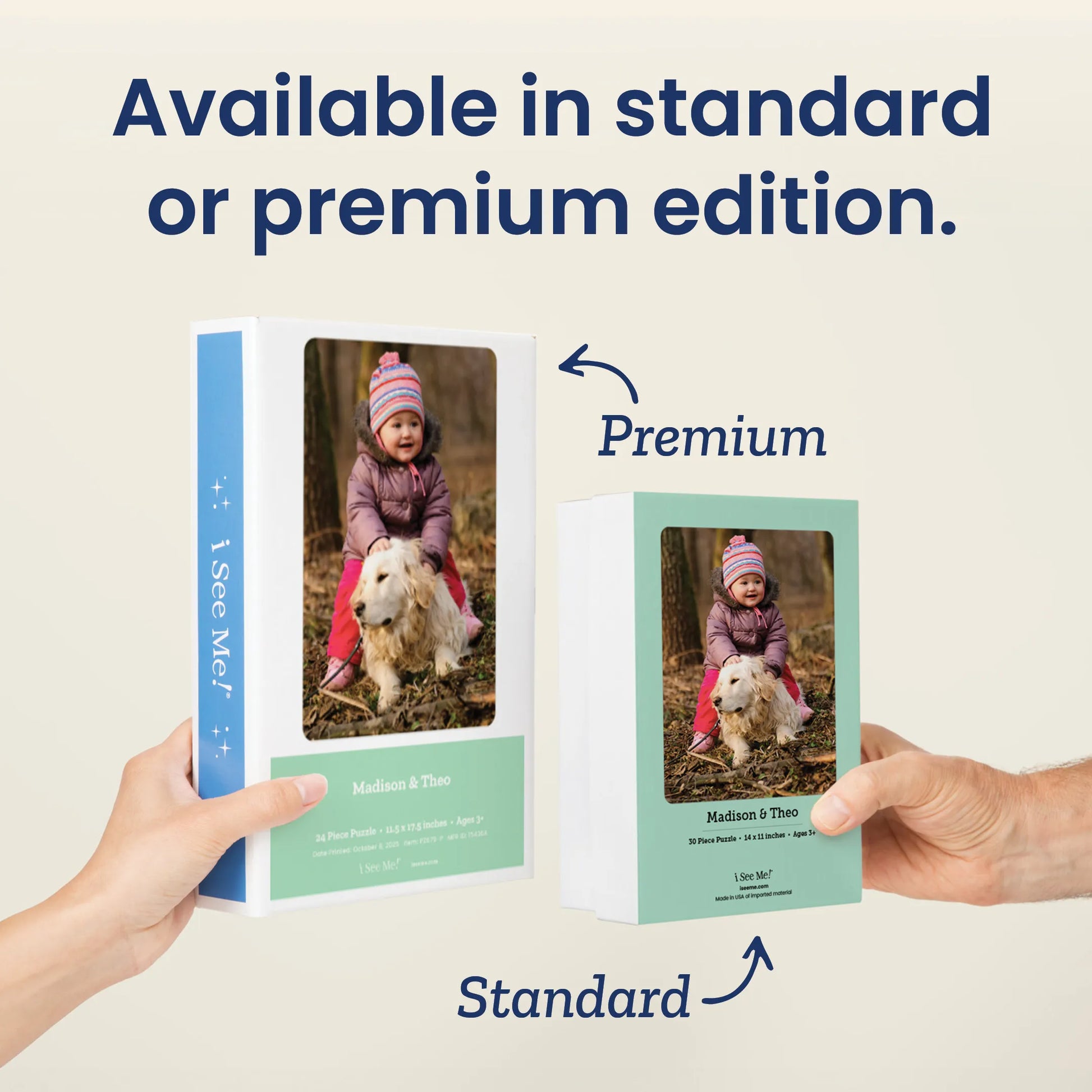 Premium Personalized Pet Photo Puzzle, Portrait / Vertical – 24 Pieces
