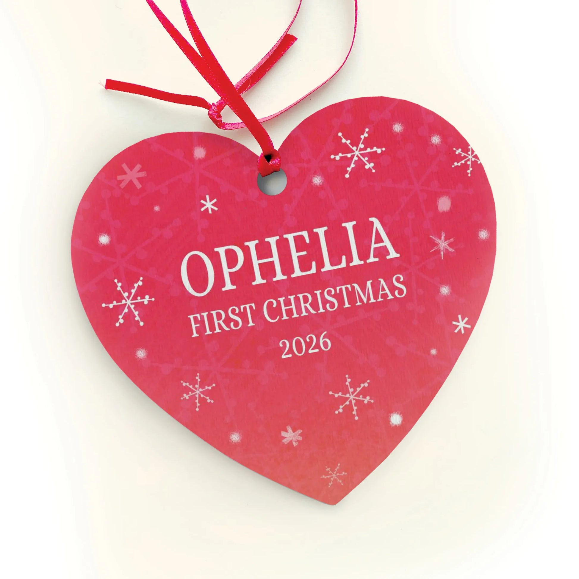 Flurry of Love Personalized Heart Ornament