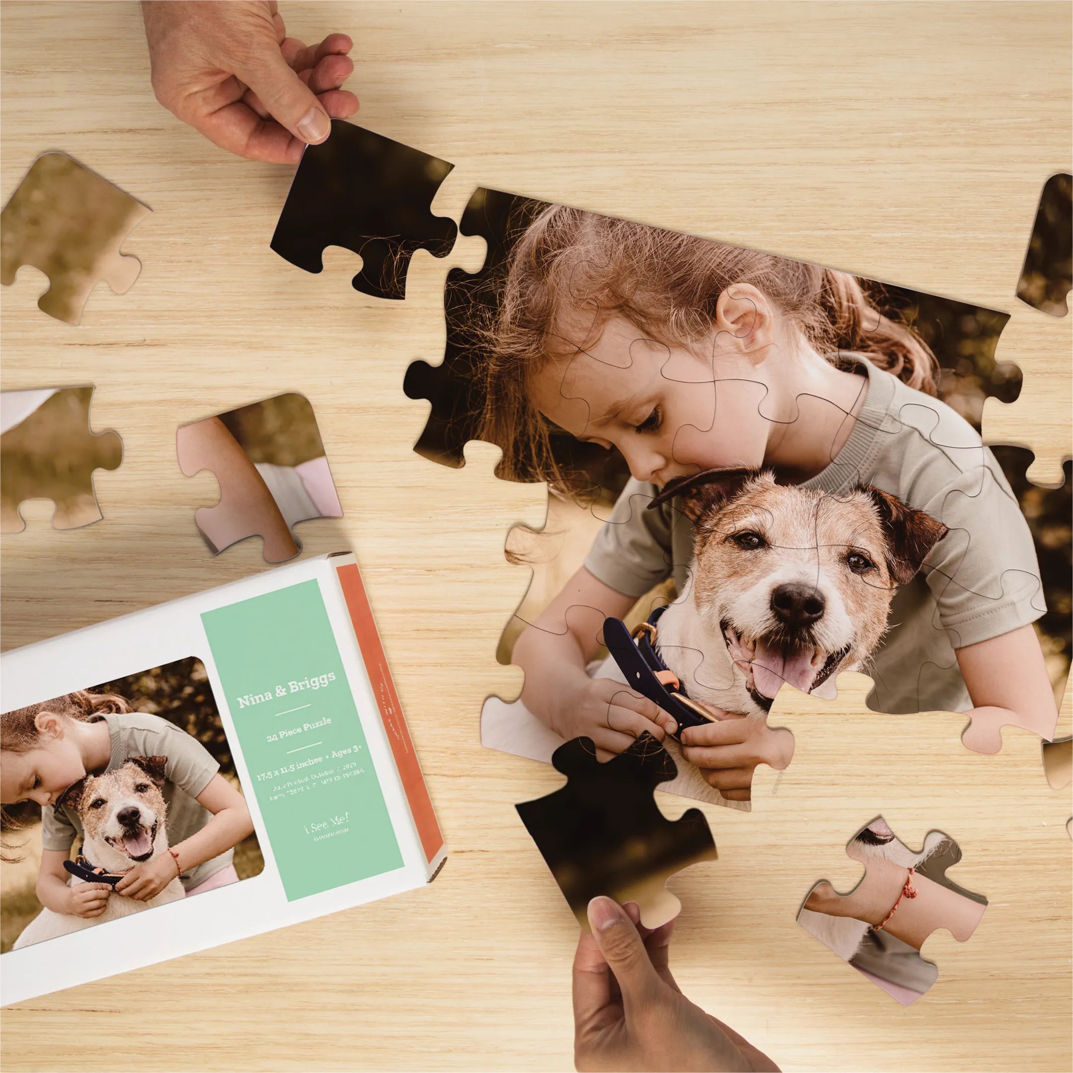 Premium Personalized Pet Photo Puzzle, Landscape / Horizontal – 24 Pieces