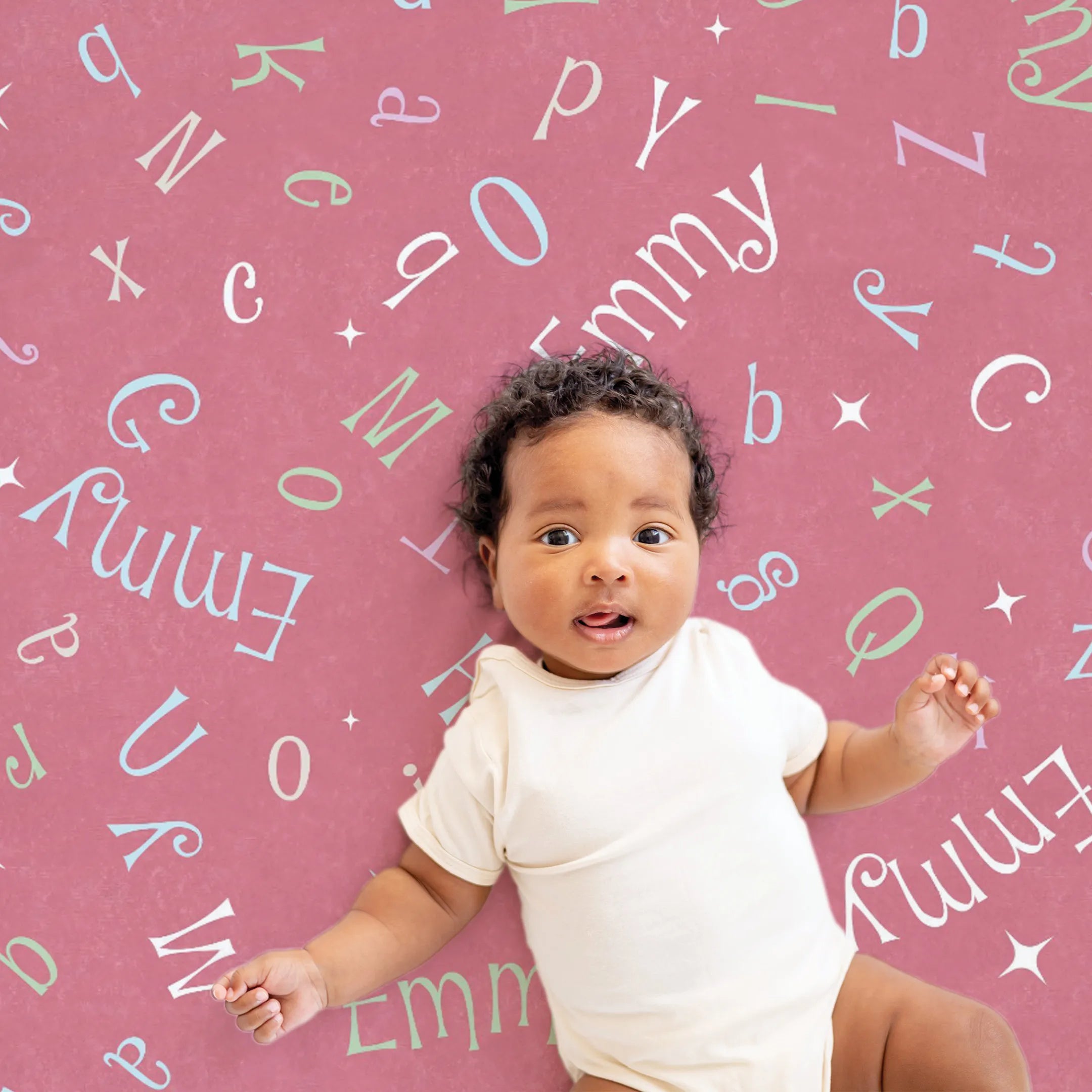 Name Toss Personalized Blanket – Pink, Sherpa