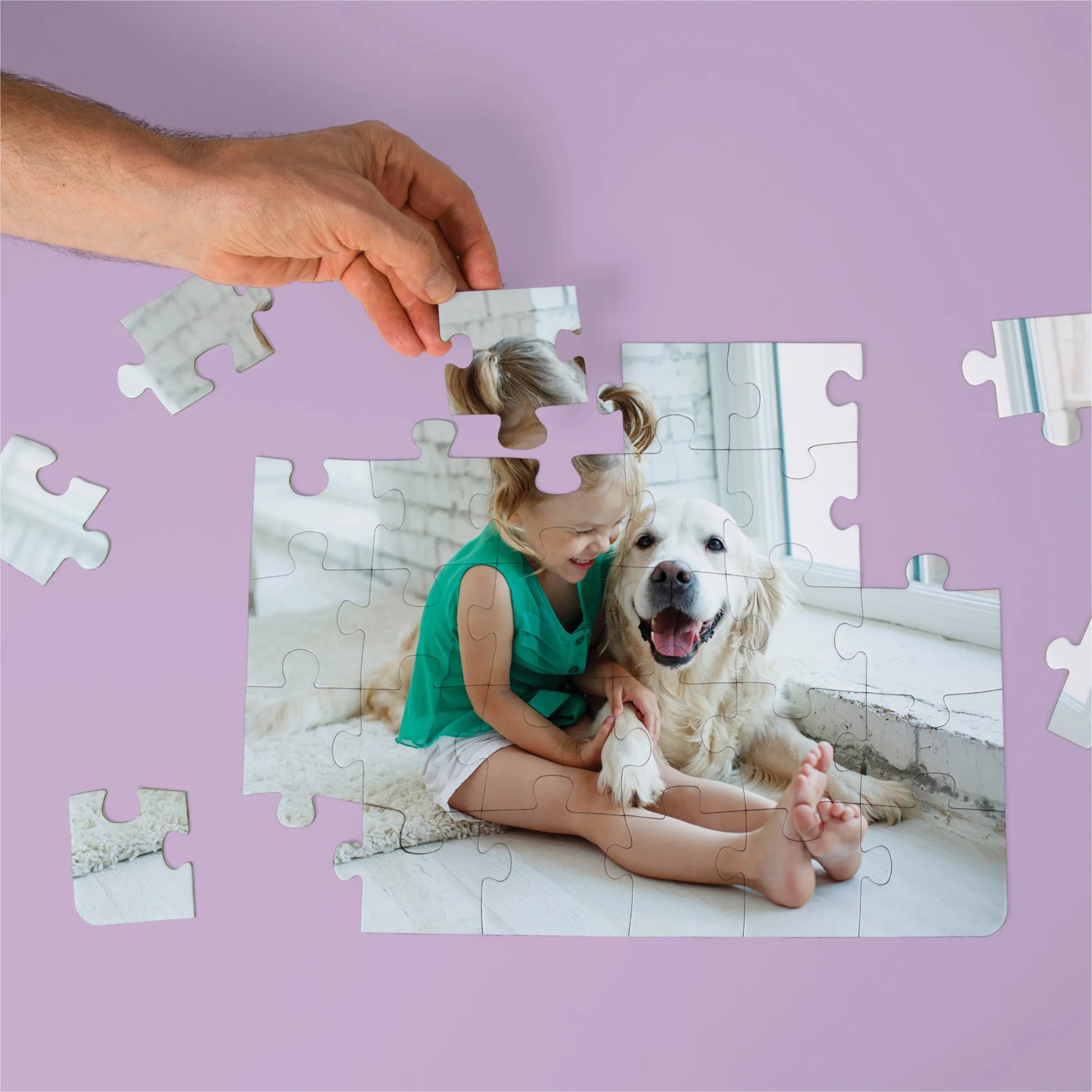 Premium Personalized Pet Photo Puzzle, Landscape / Horizontal – 24 Pieces