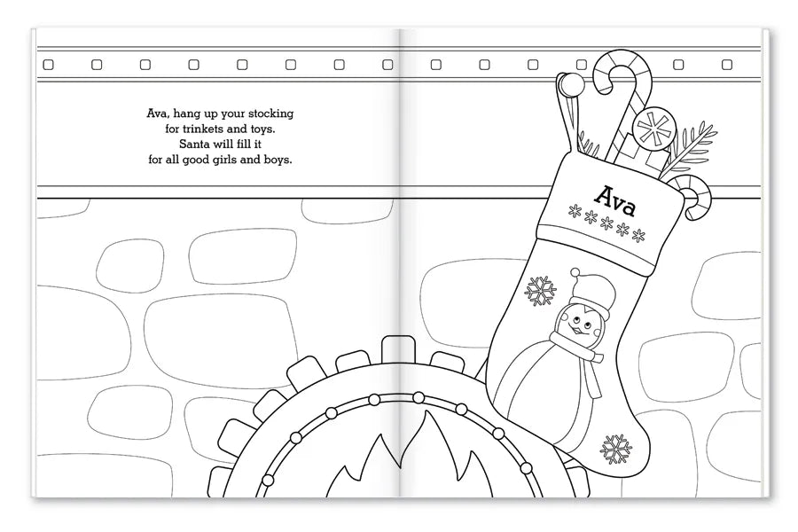 My Very Merry Christmas Personalized Coloring and Activity Book