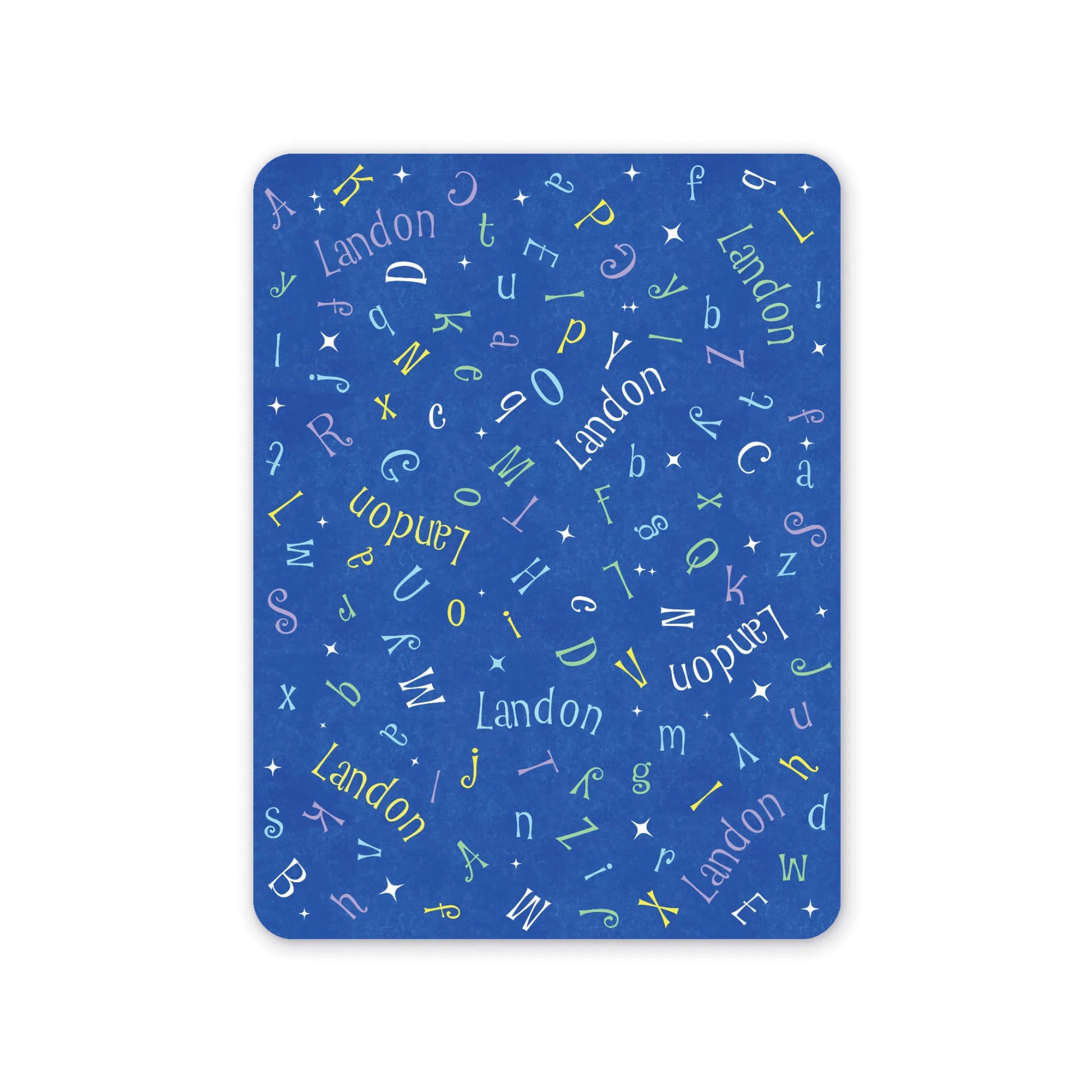 Name Toss Personalized Blanket – Blue, Sherpa