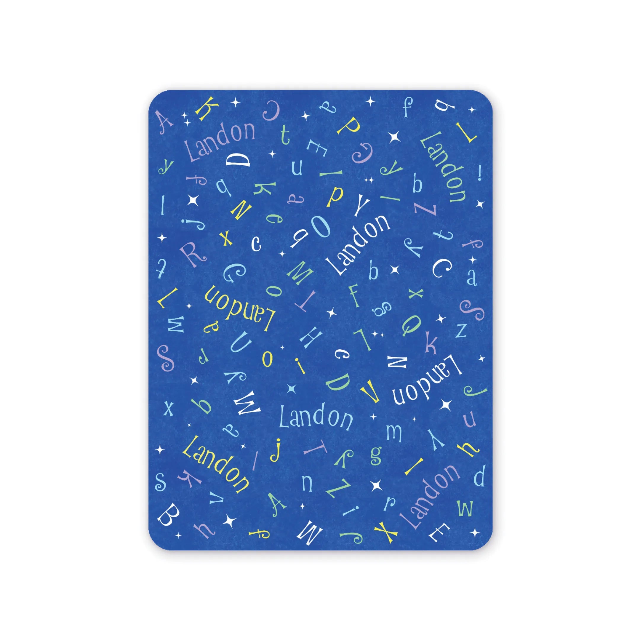 Name Toss Personalized Blanket – Blue, Sherpa