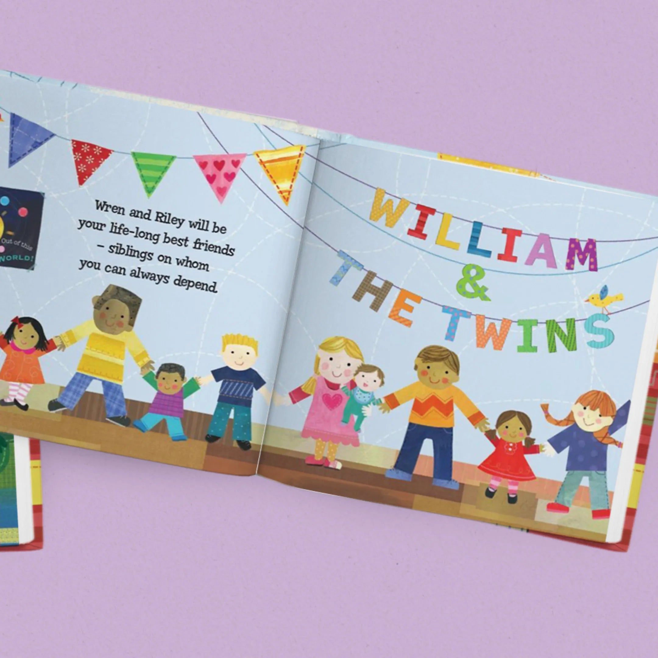 The Super, Incredible Big Brother of Twins Personalized Book and Medal