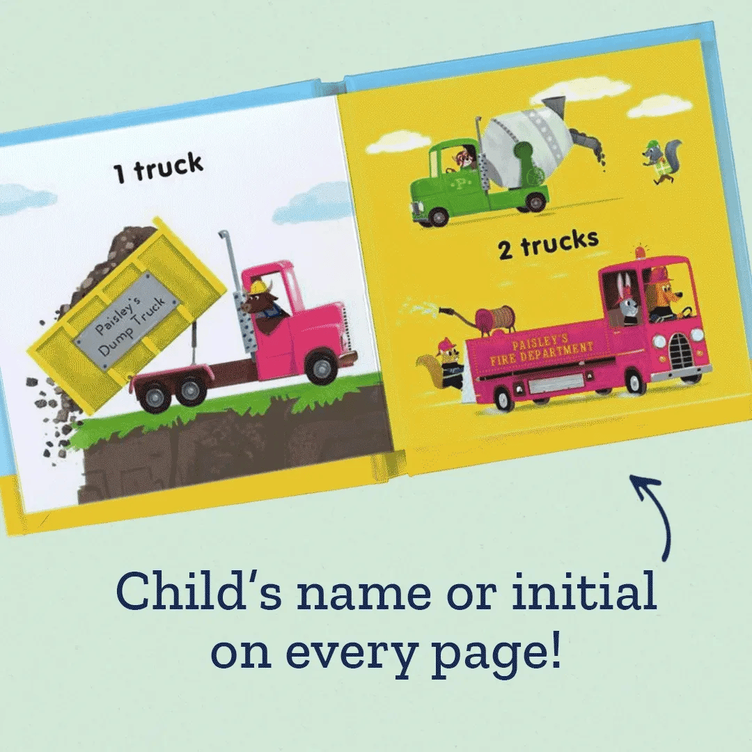 My Big Truck, Little Truck Personalized Board Book