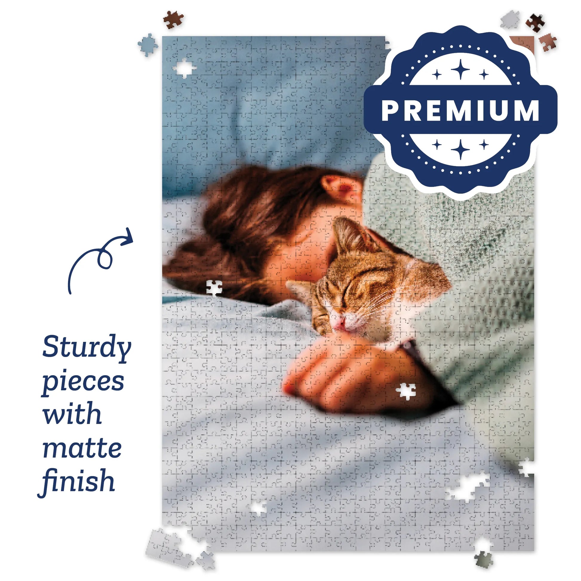 Premium Personalized Pet Photo Puzzle, Portrait / Vertical – 1,000 Pieces