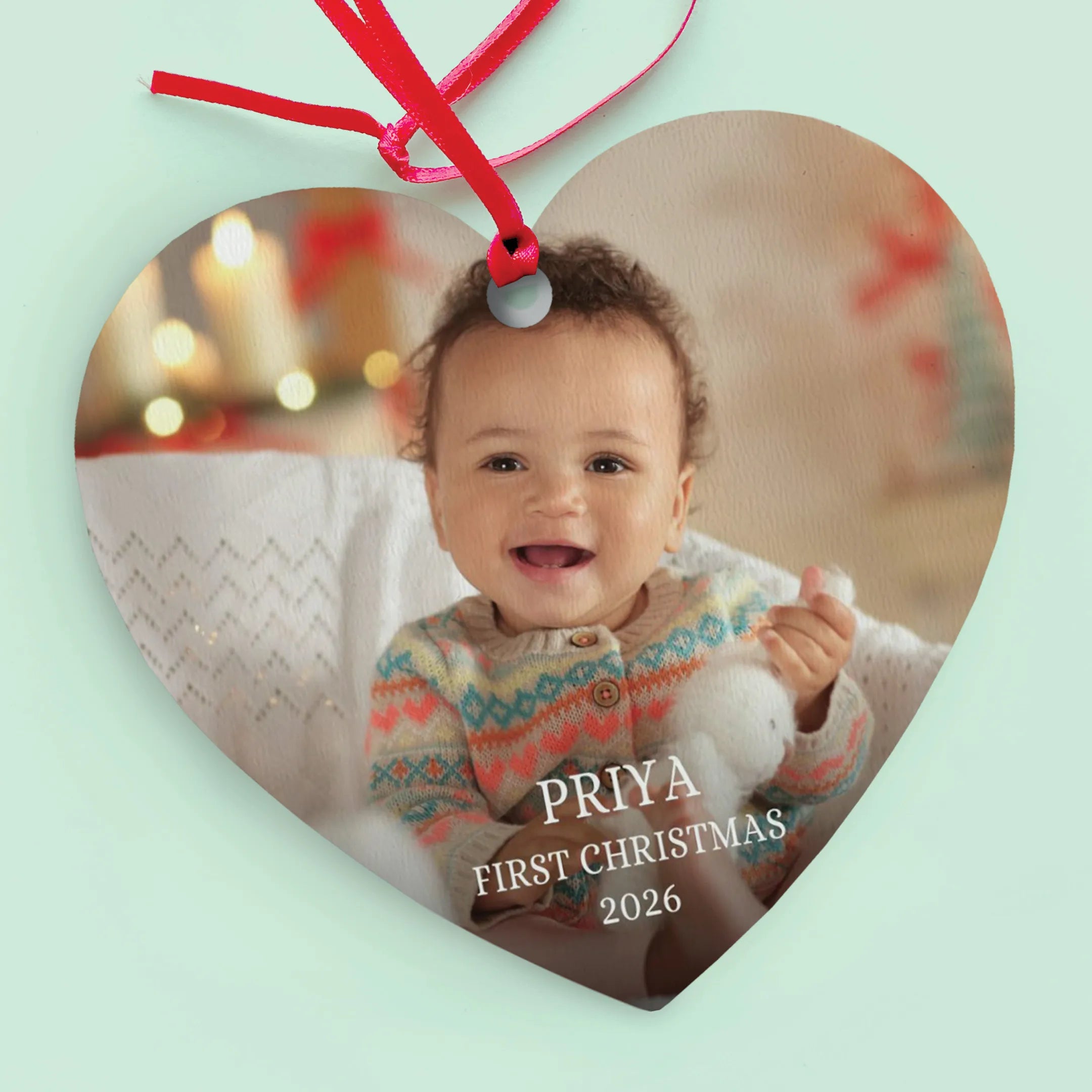Photo Heart Personalized Ornament