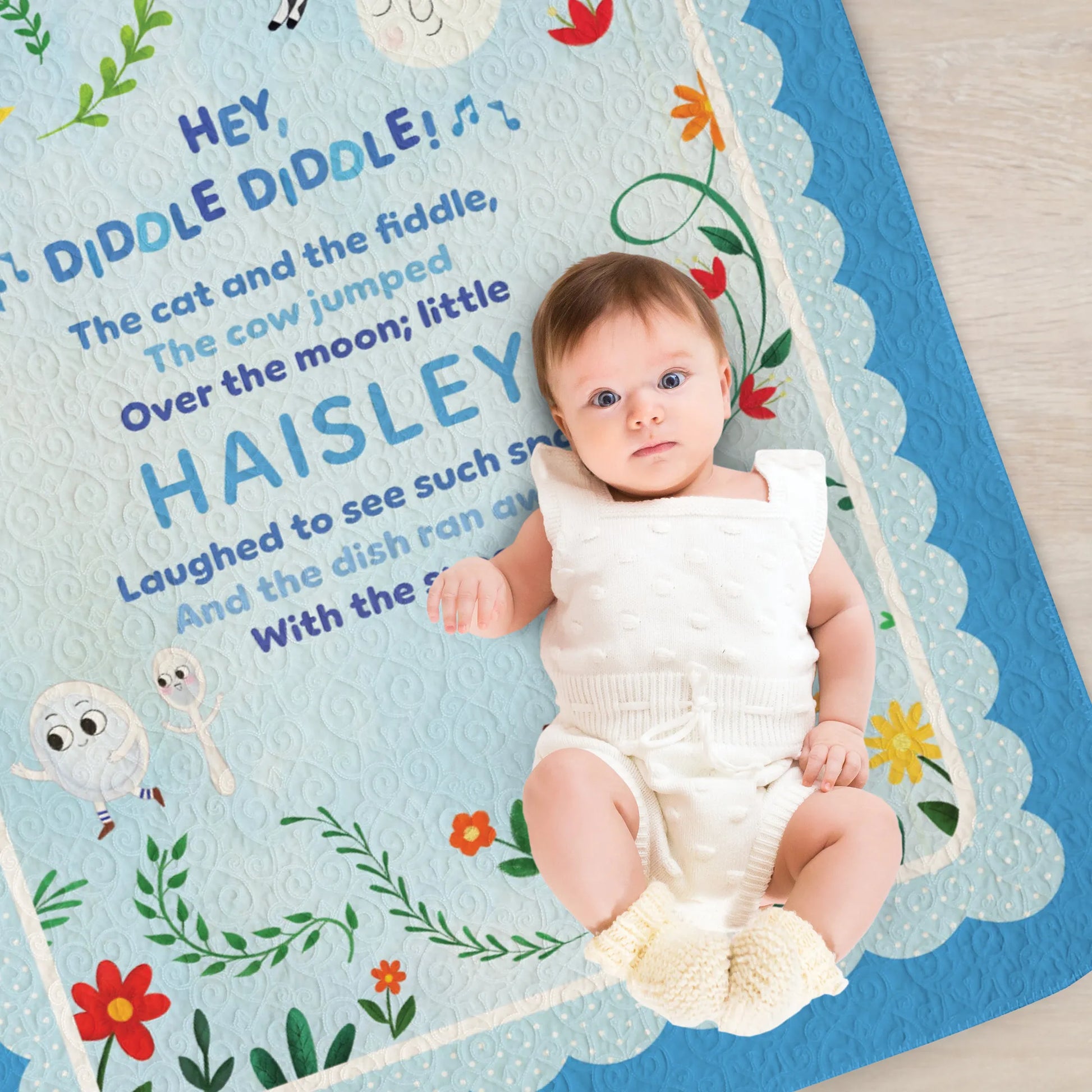 My Very Own Nursery Rhyme Personalized Blanket – Quilted