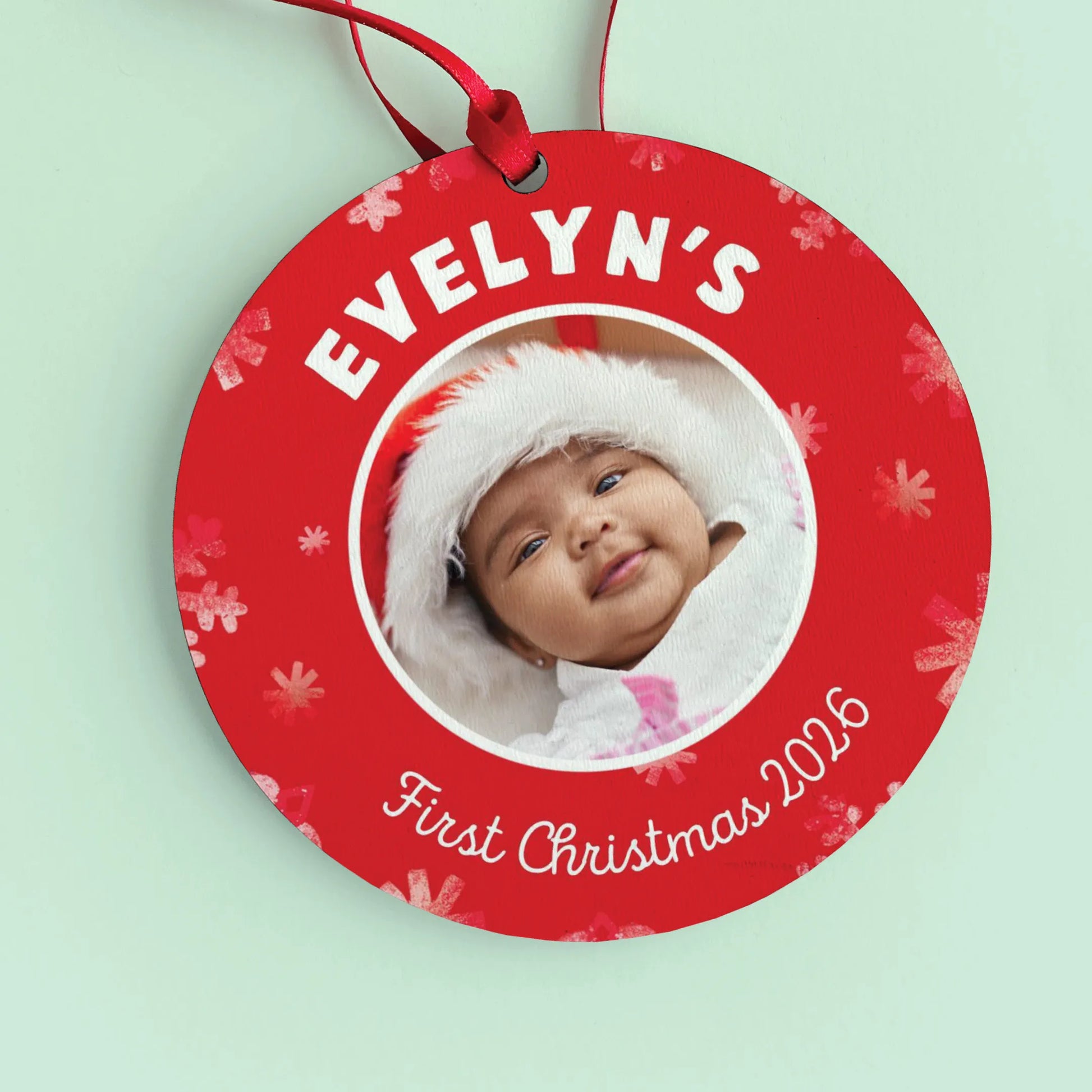Baby's First Christmas Personalized Photo Ornament