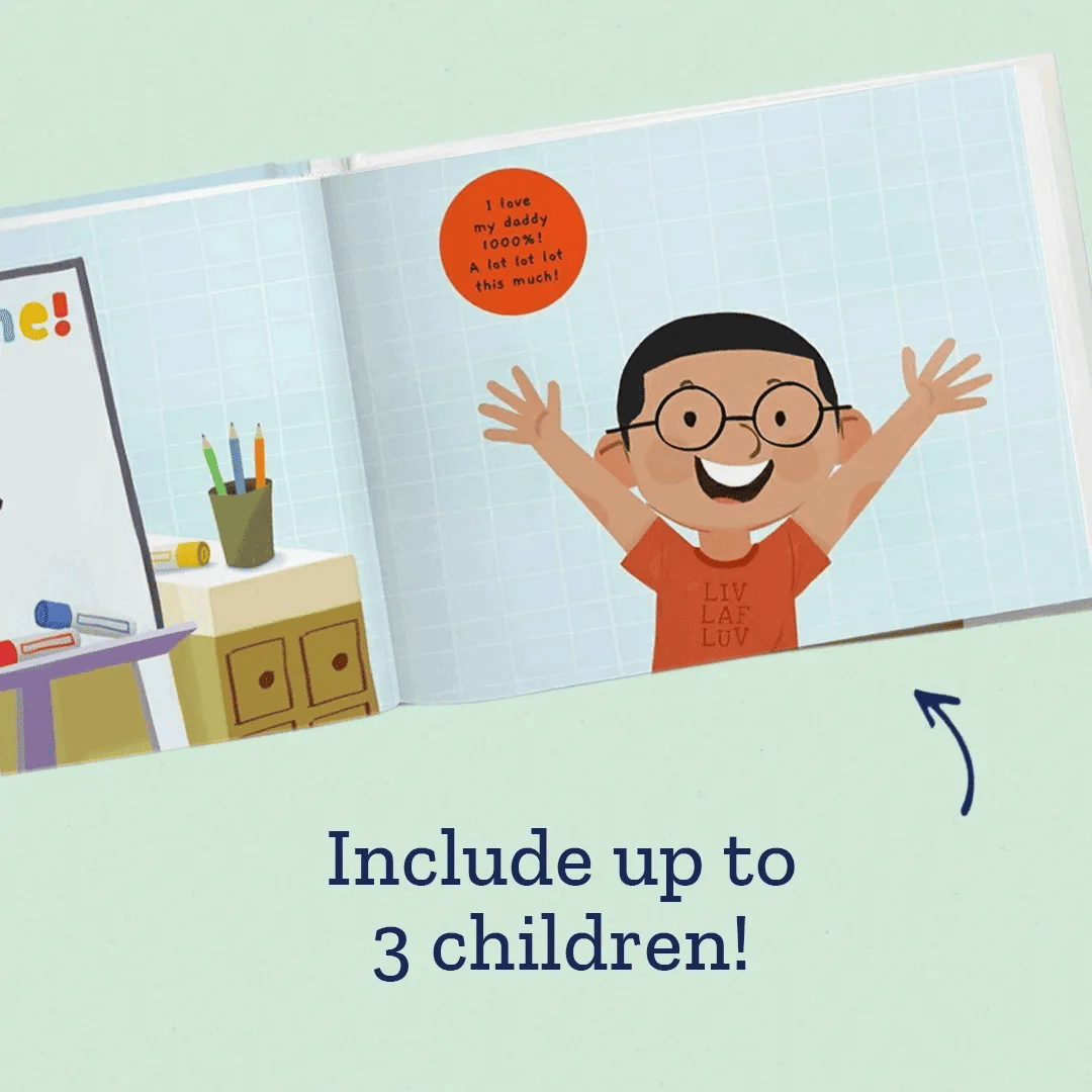 Reasons Why We Love Daddy Personalized Book - 3 Children