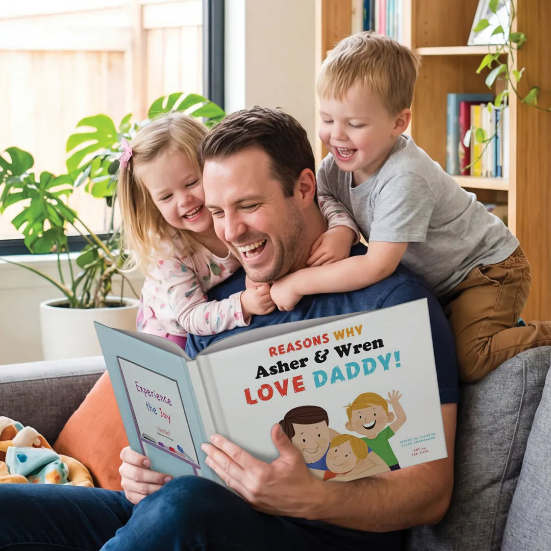 Reasons Why We Love Daddy Personalized Book - 3 Children