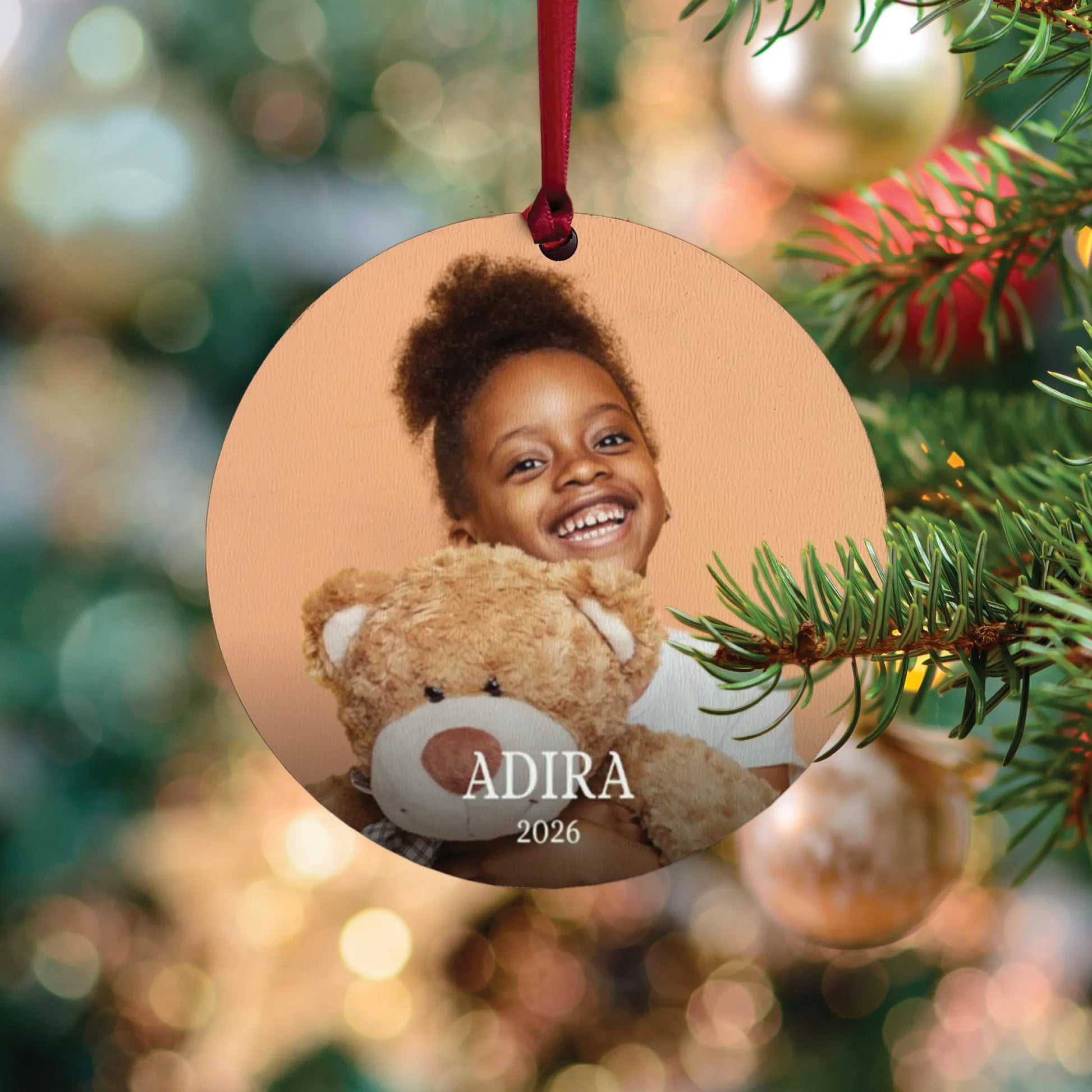Photo Circle Personalized Ornament