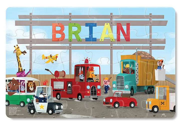 My Very Own Trucks Personalized Puzzle - 24 Pieces