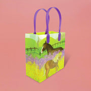 Horse And Pony Themed Party Favor Treat Bags - Set Of 6 Or 12