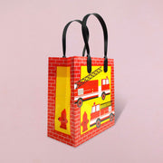 Fire Trucks Party Favor Bags Treat Bags - Set Of 6 Or 12