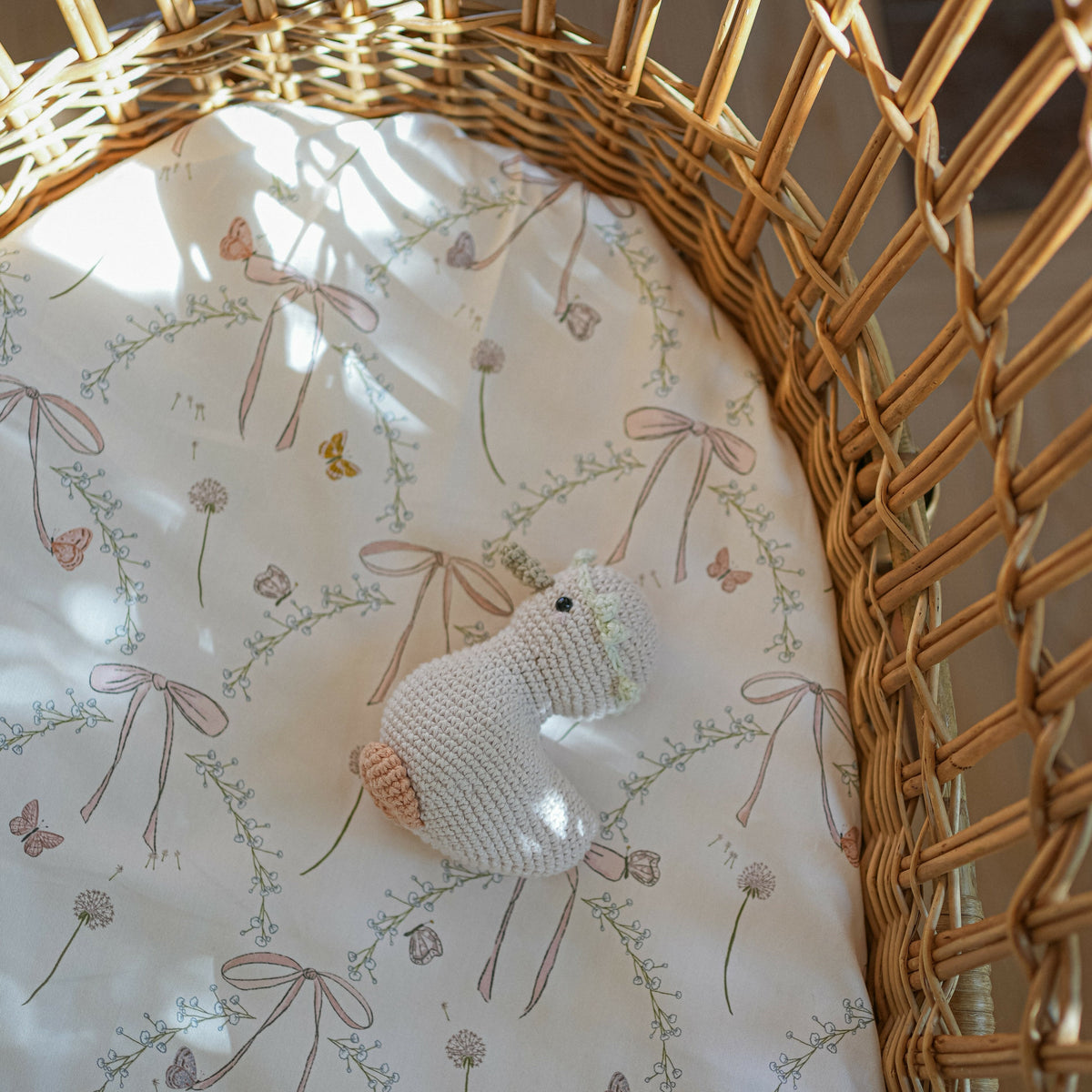 Bows & Butterfly Kisses Crib Sheet - Pink