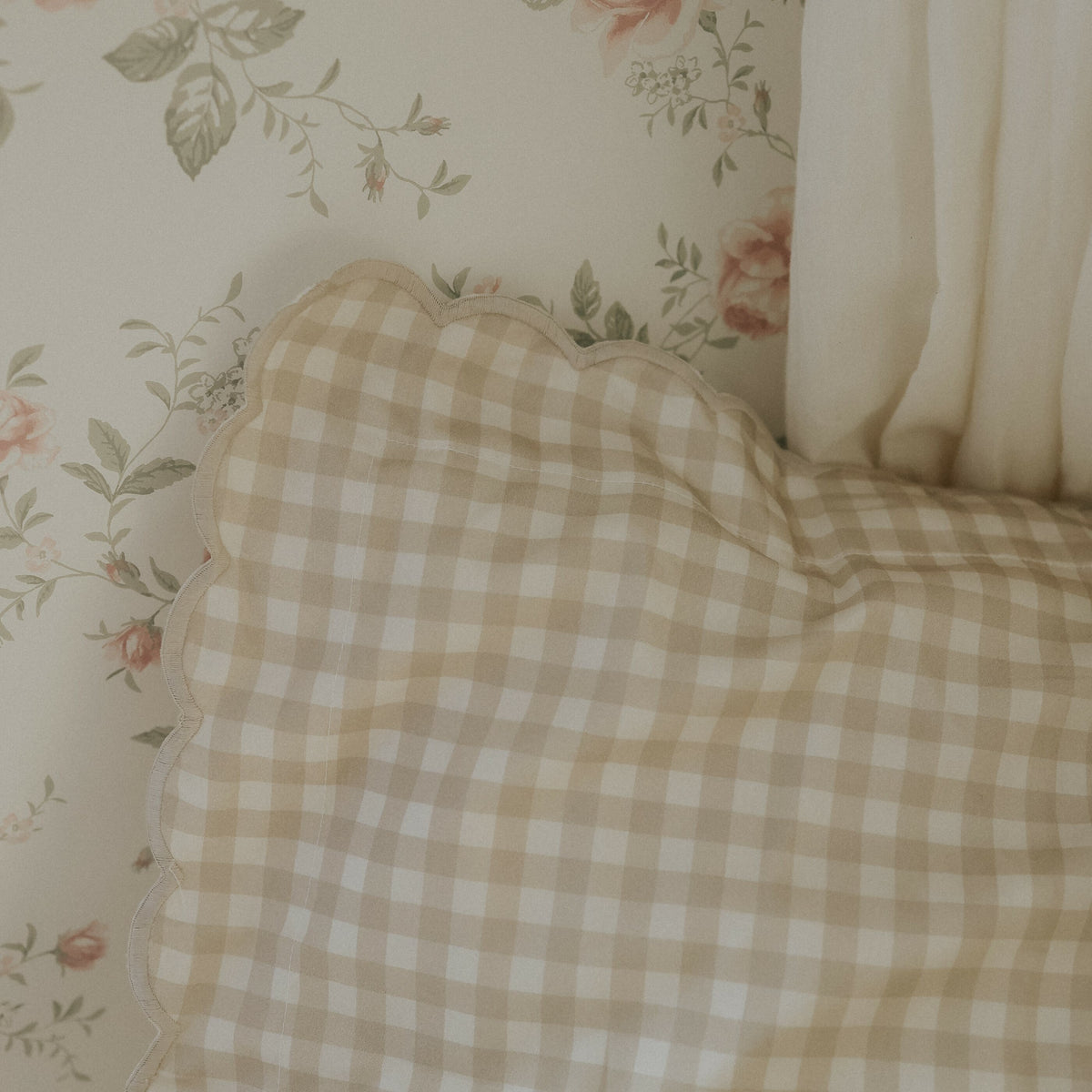 Picnic Gingham Twin Set - Beige