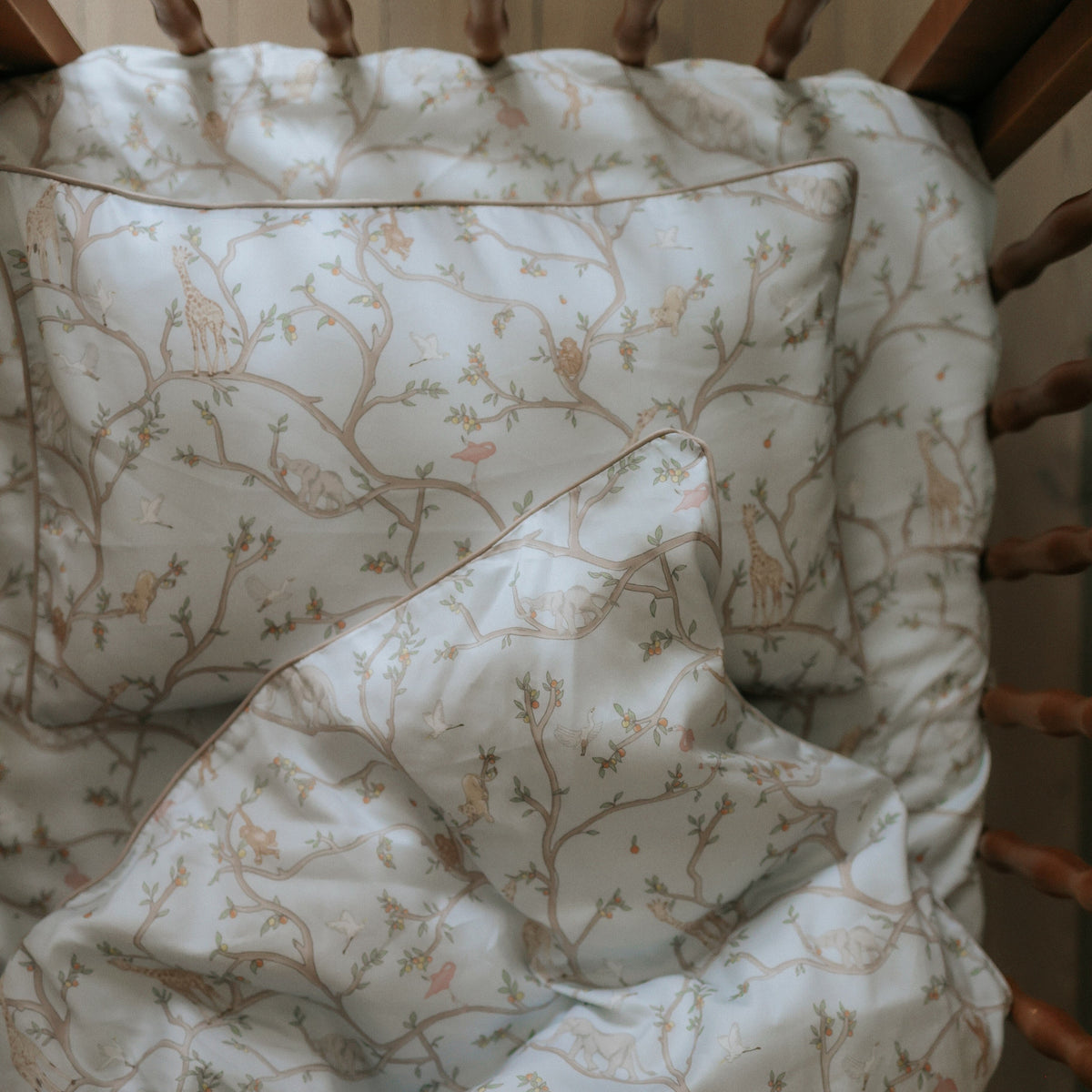 Animal Parade Crib Sheet - Blue