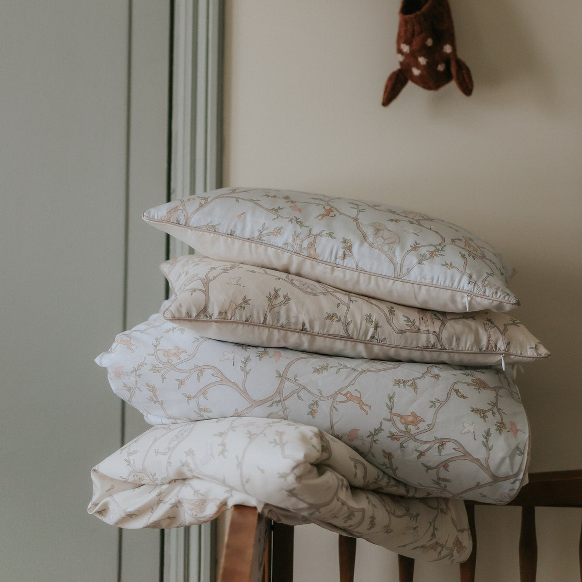 Animal Parade Toddler Pillow - Ivory